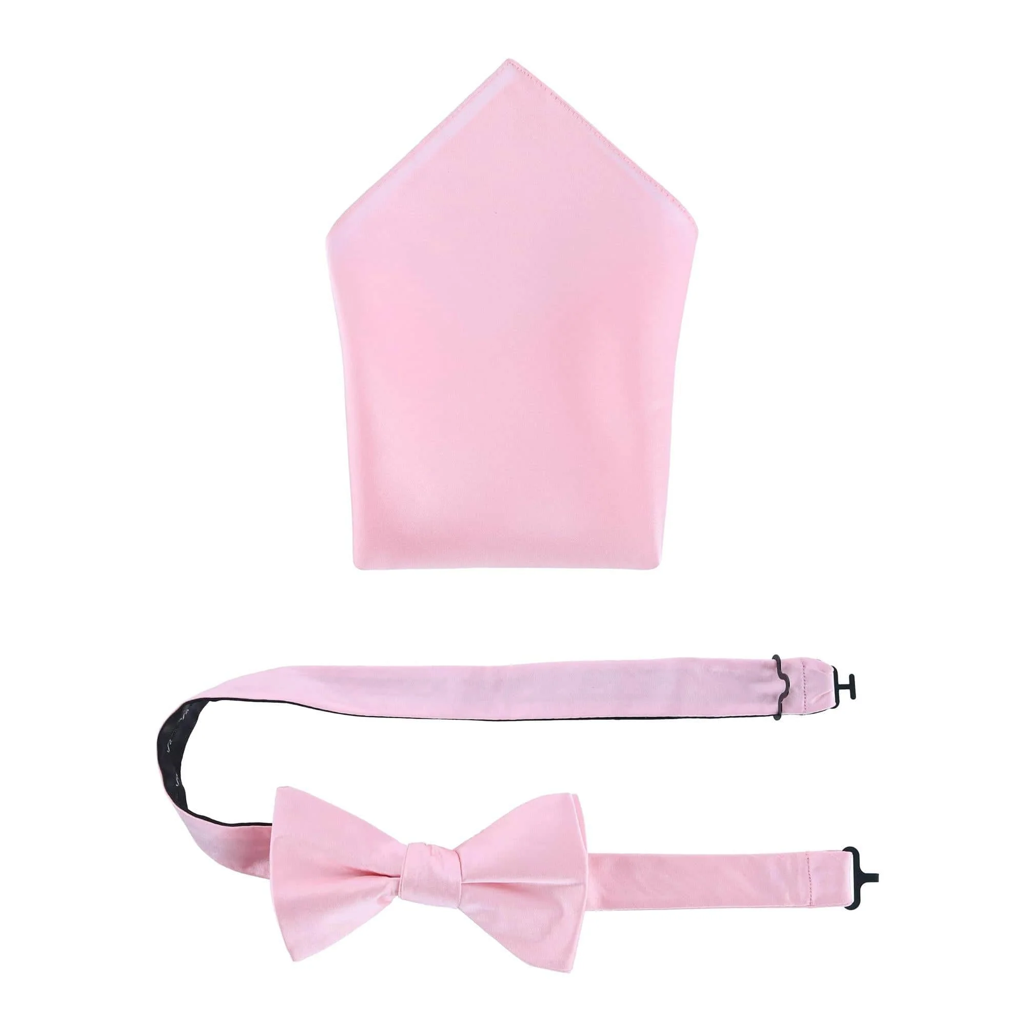 Sutton Solid Color Silk Bowtie and Pocket Square Combo - Image 9