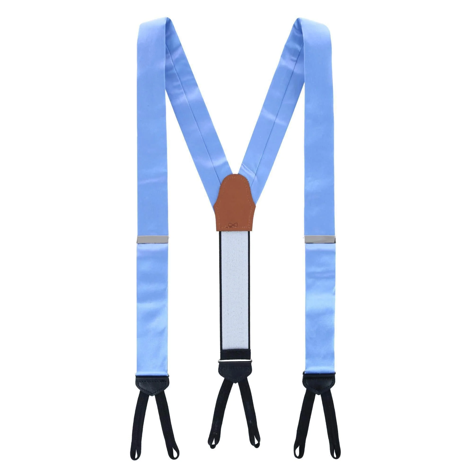Sutton Solid Color Silk Brace and Bow Tie Combo - Image 15