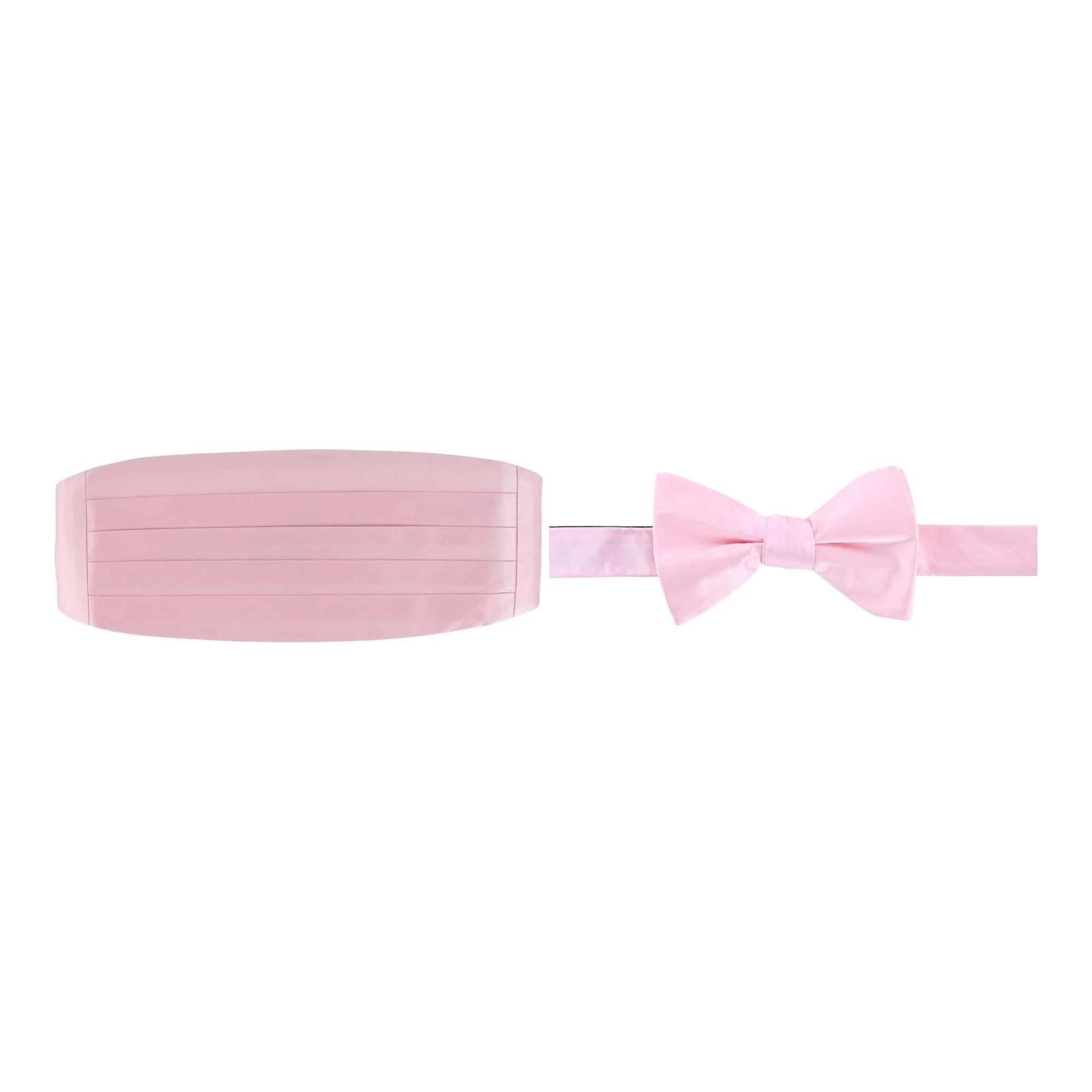 Sutton Solid Color Silk Cummerbund & Bow Tie Bundle - Image 5