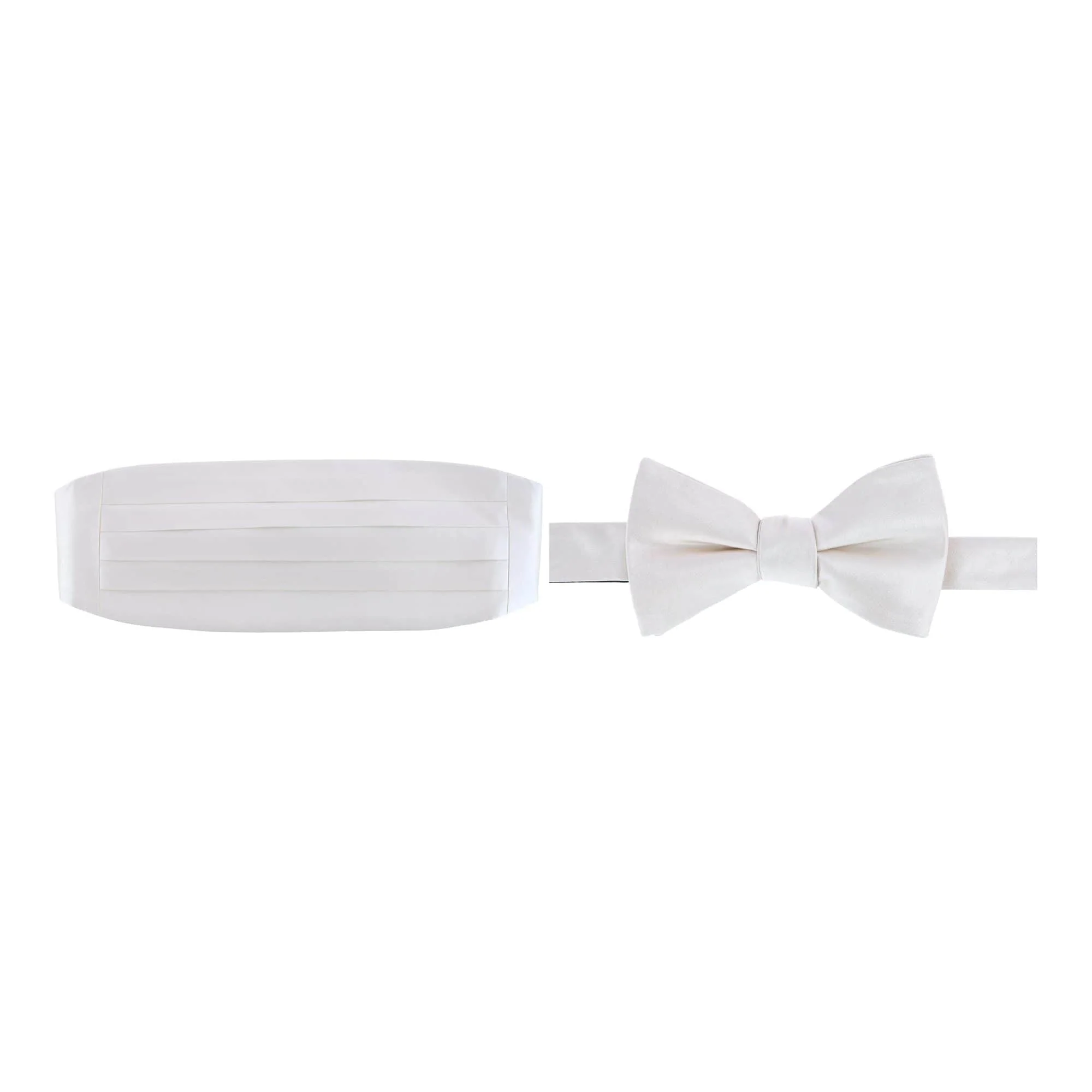 Sutton Solid Color Silk Cummerbund & Bow Tie Bundle - Image 6