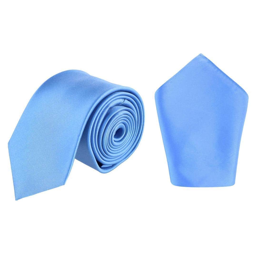 Sutton Solid Color Silk Necktie and Pocket Square Combo - Image 8