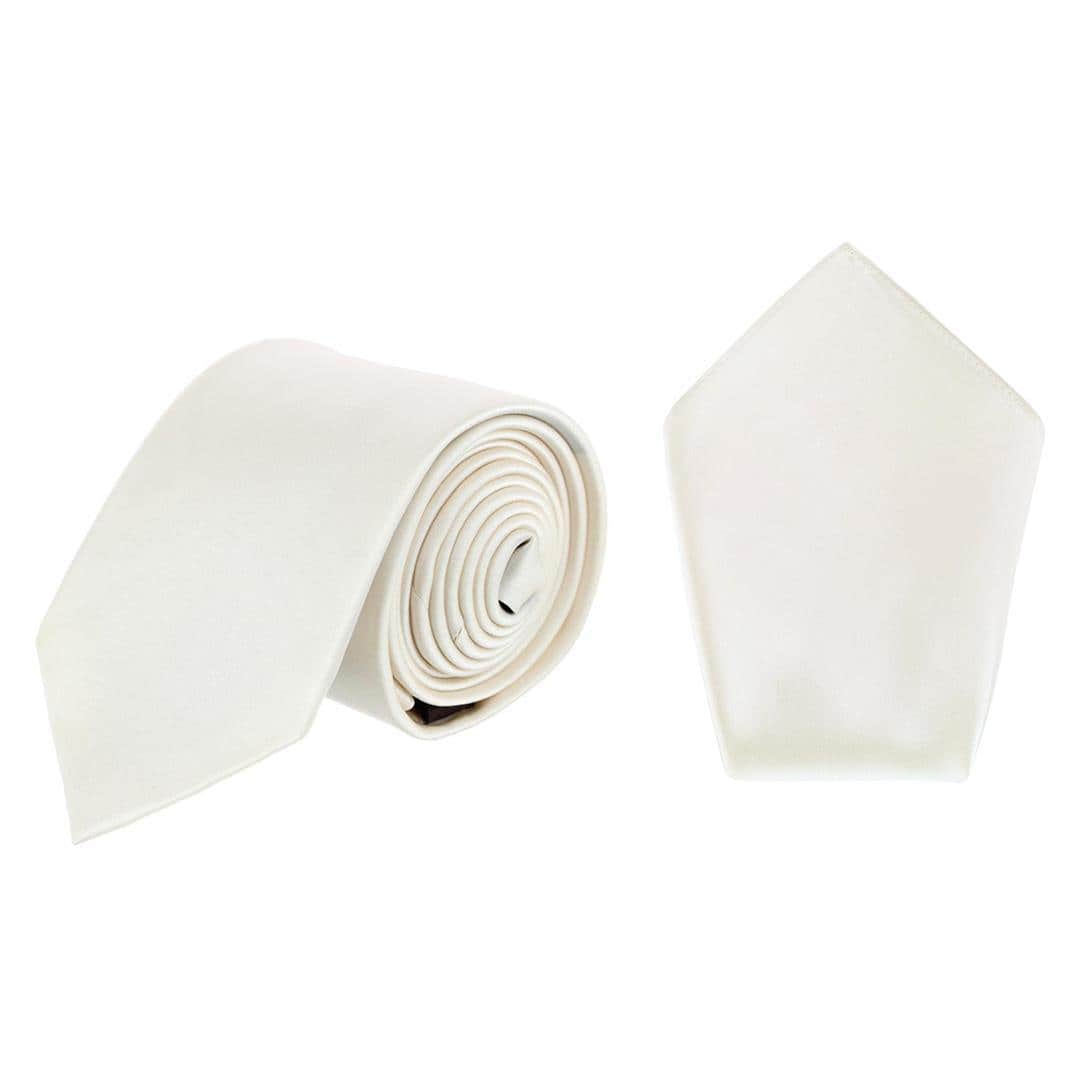 Sutton Solid Color Silk Necktie and Pocket Square Combo - Image 9