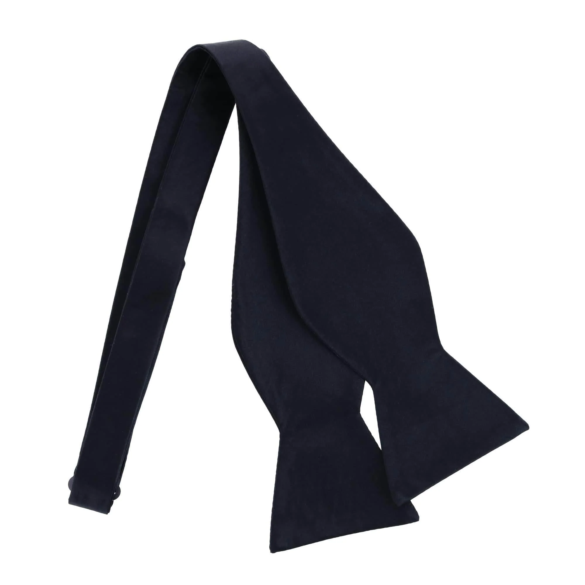 Sutton Solid Color Silk Self-Tie Bow Tie - Image 4