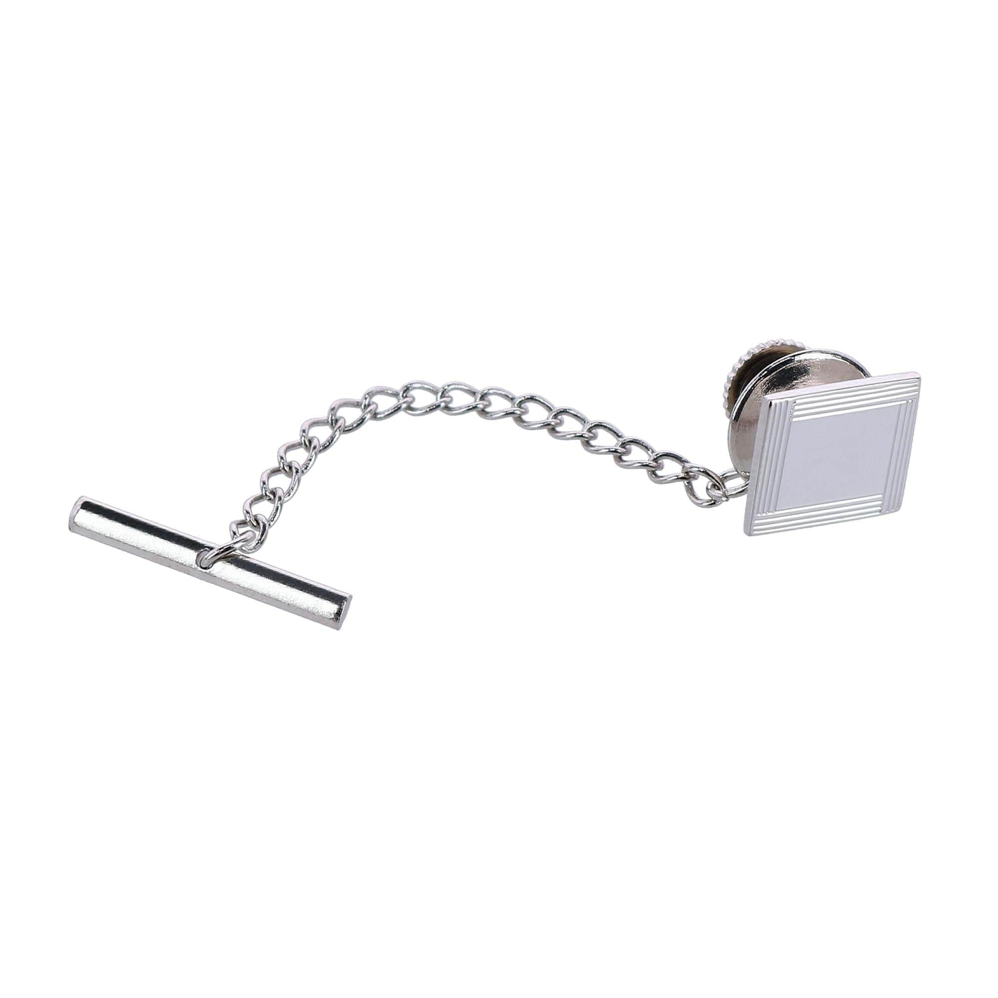 Sutton Sterling Silver Engine-Turned Tie Tack - Image 2