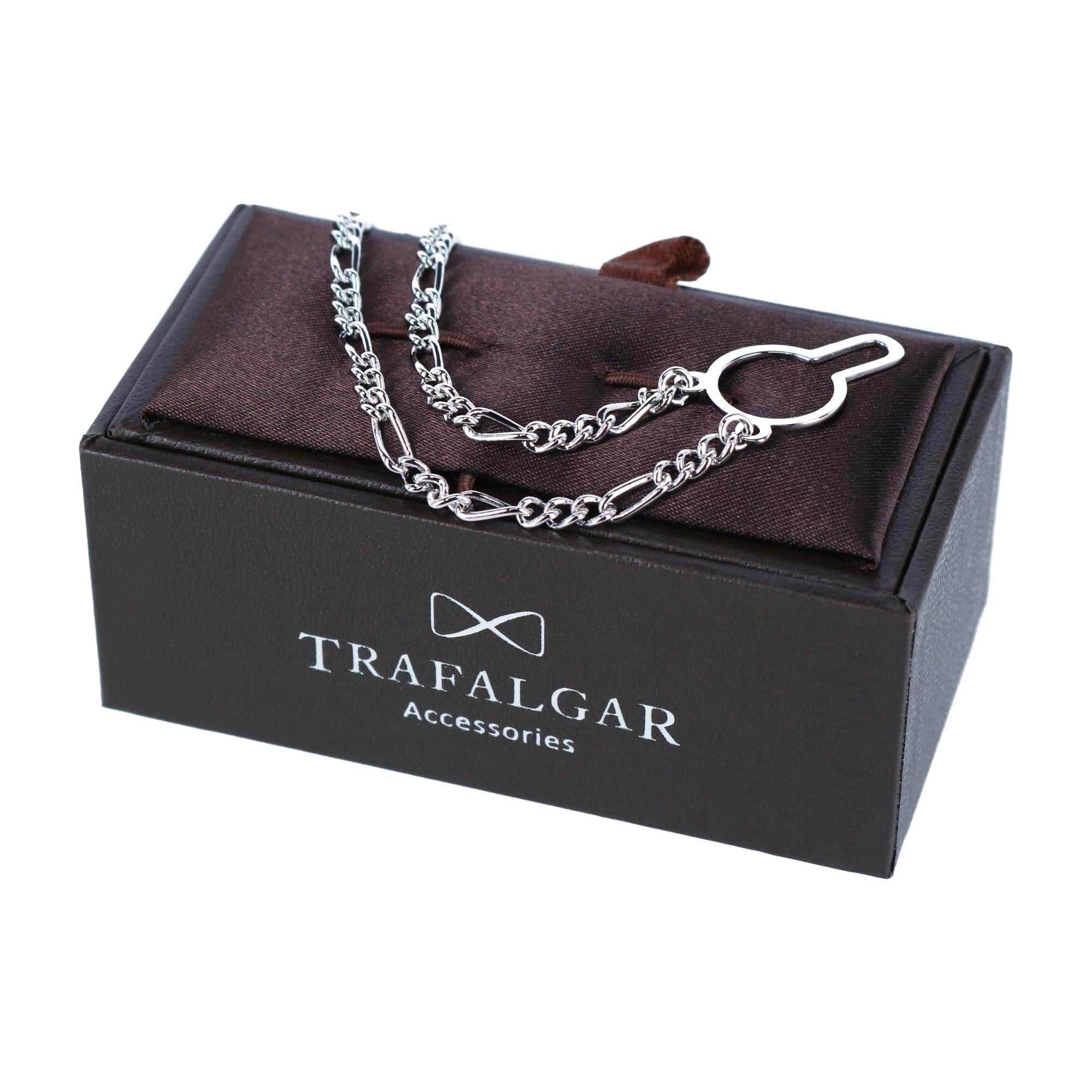 Sutton Sterling Silver Figaro Tie Chain - Image 5