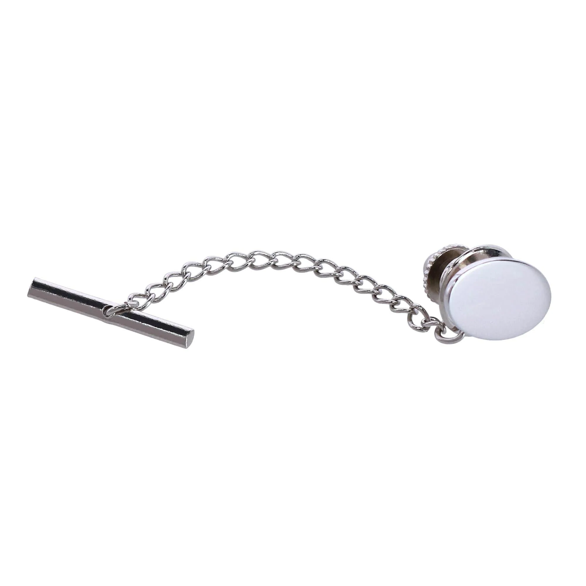 Sutton Sterling Silver Polished Oval Tie Tack - Image 2