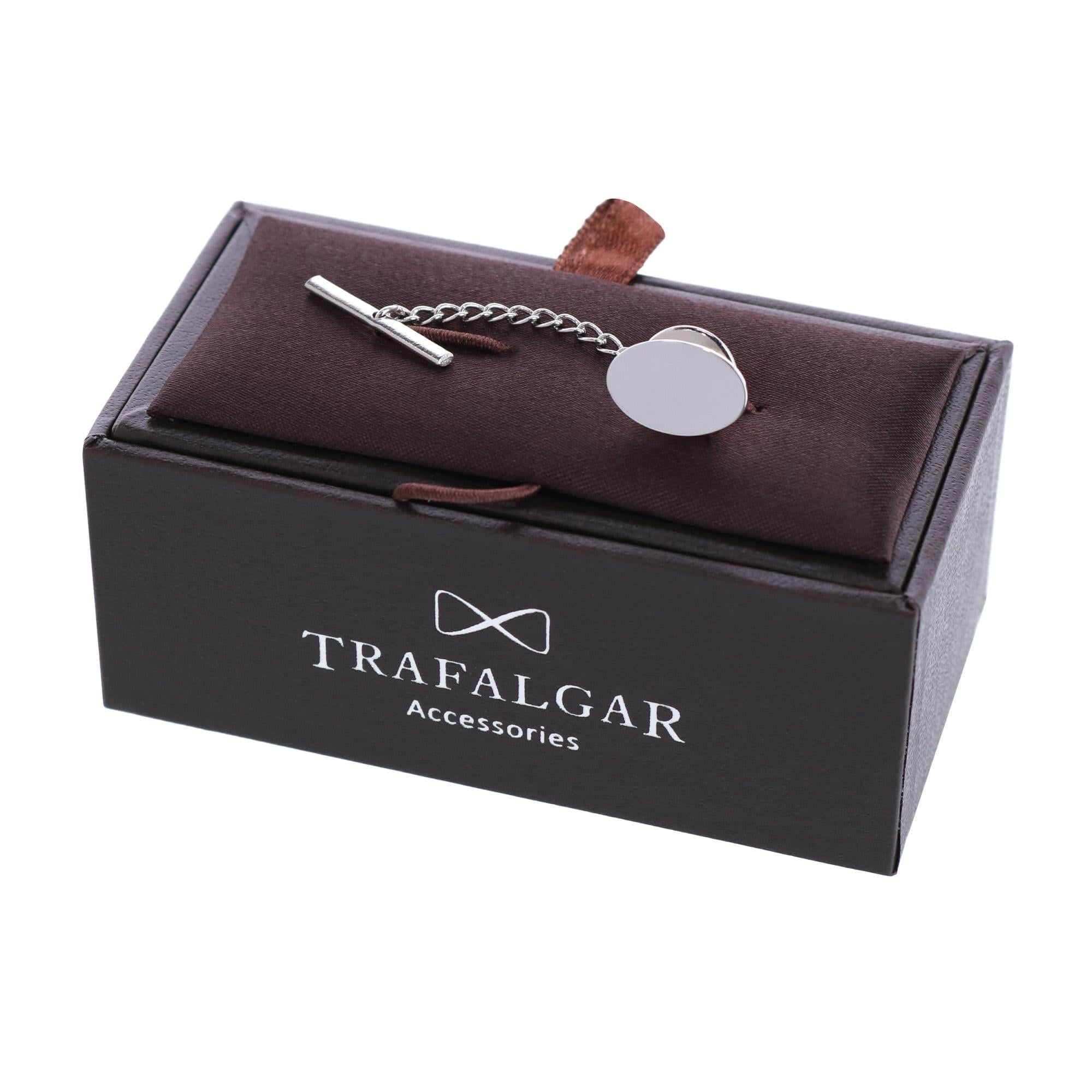 Sutton Sterling Silver Polished Oval Tie Tack - Image 3
