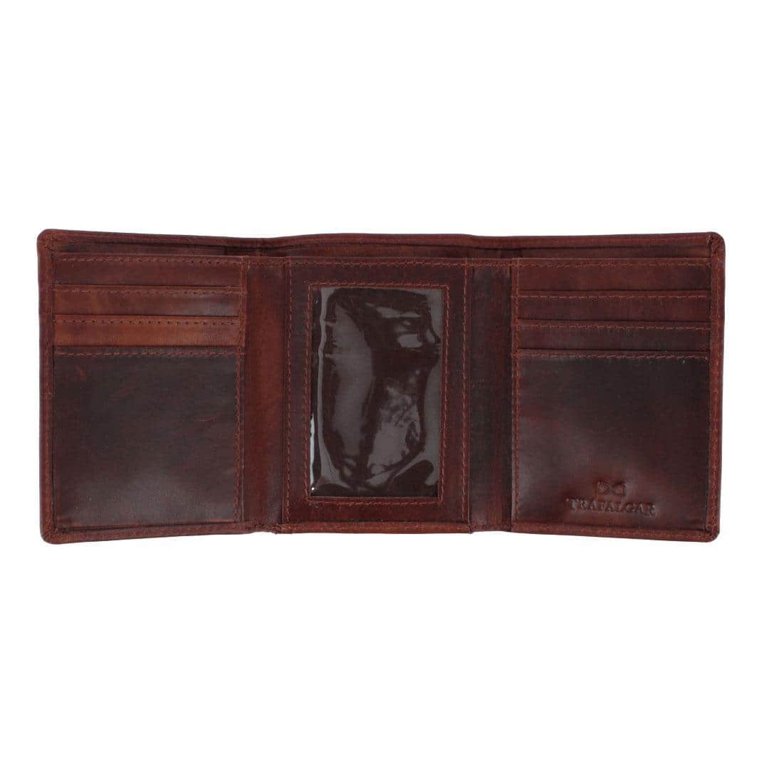 Tennyson Tri-Fold Genuine Leather Wallet with ID Window - Image 4