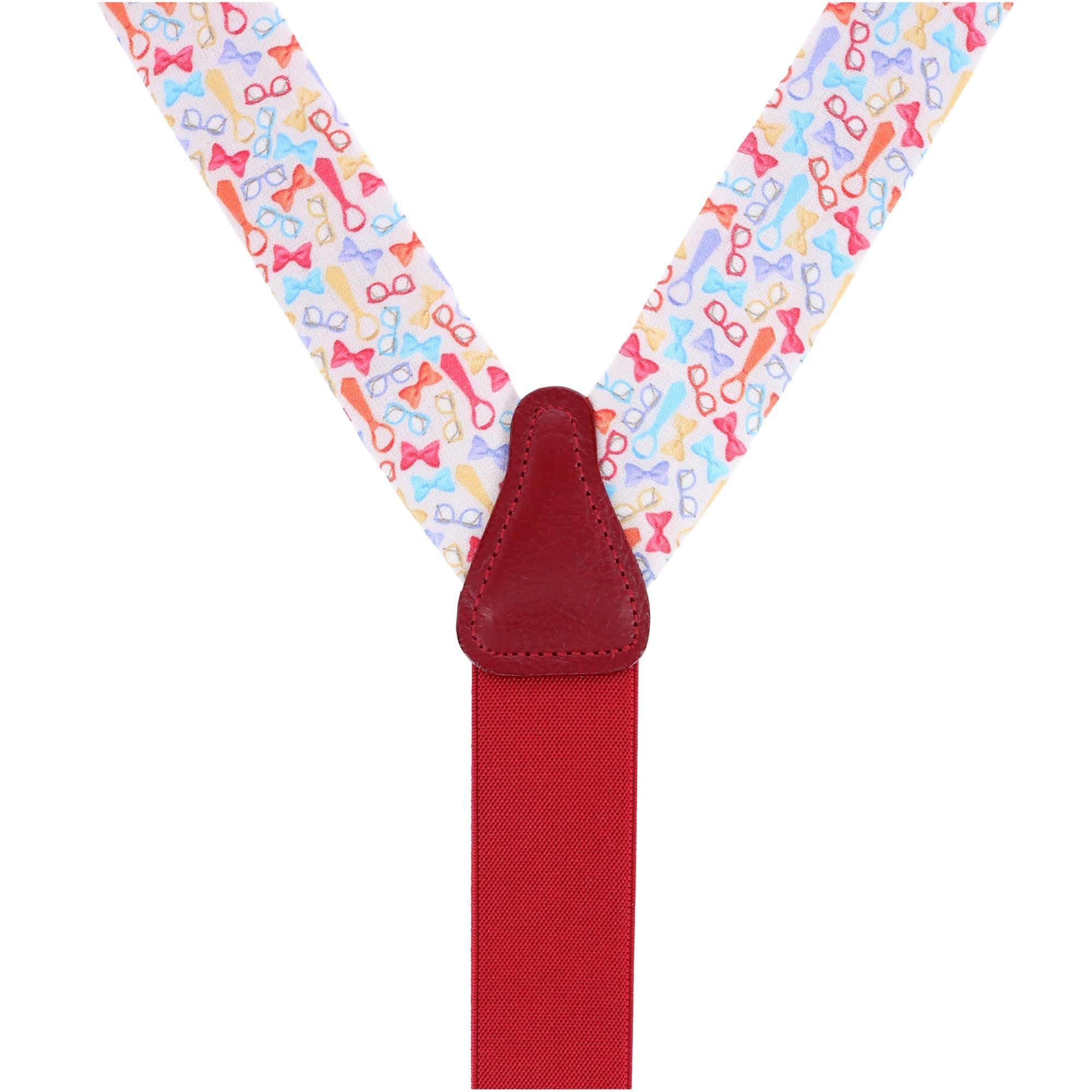 The Fashionisto Tie and Glasses Linen Button Braces - Image 4
