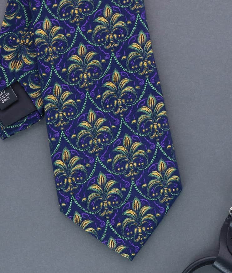 The French Quarter Fleur dis Lis Silk Novelty Necktie - Image 5