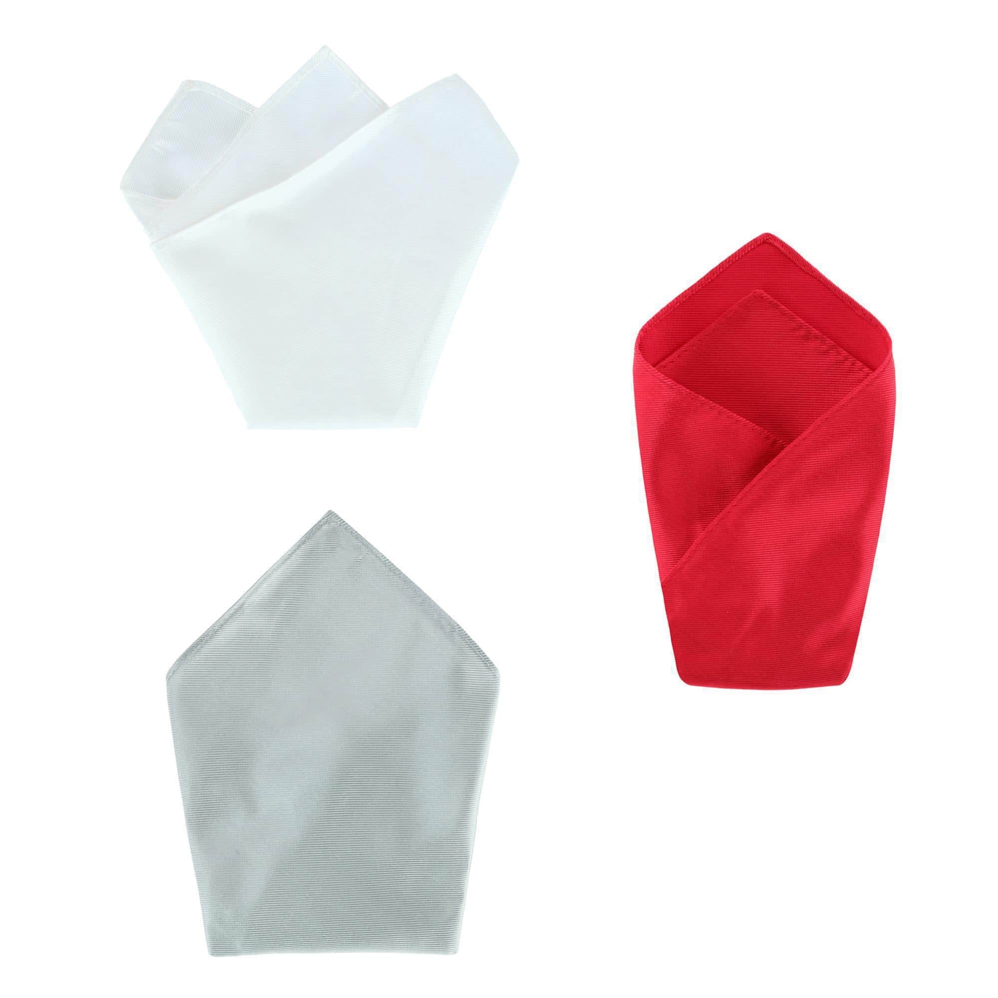 The Gatsby 12 inch Solid Silk Pocket Square Trio - Image 3