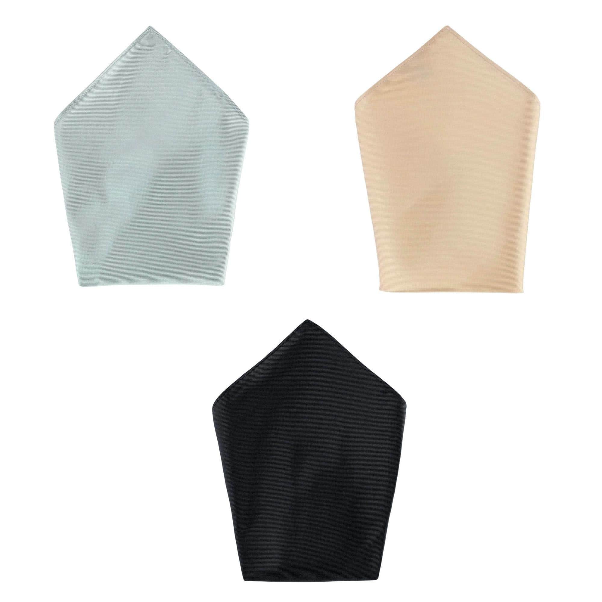 The Gatsby 12 inch Solid Silk Pocket Square Trio - Image 5