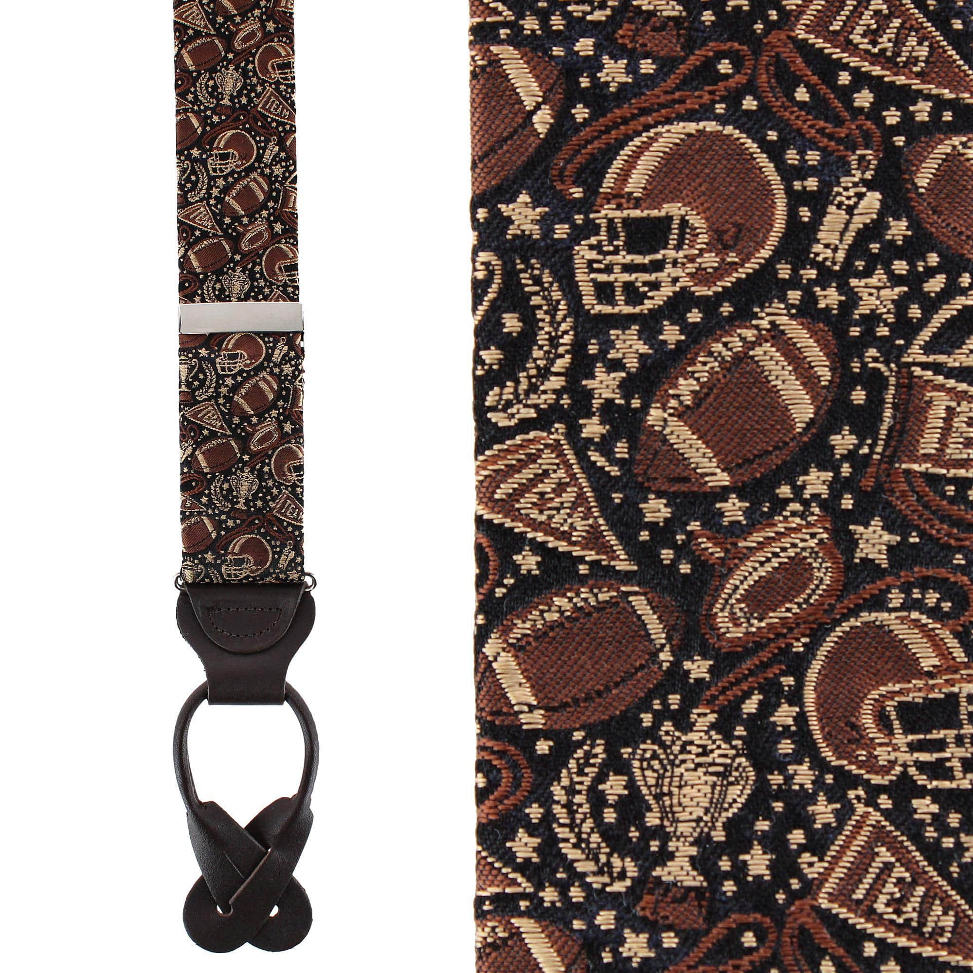 The Gridiron Silk Button End Braces - Image 2