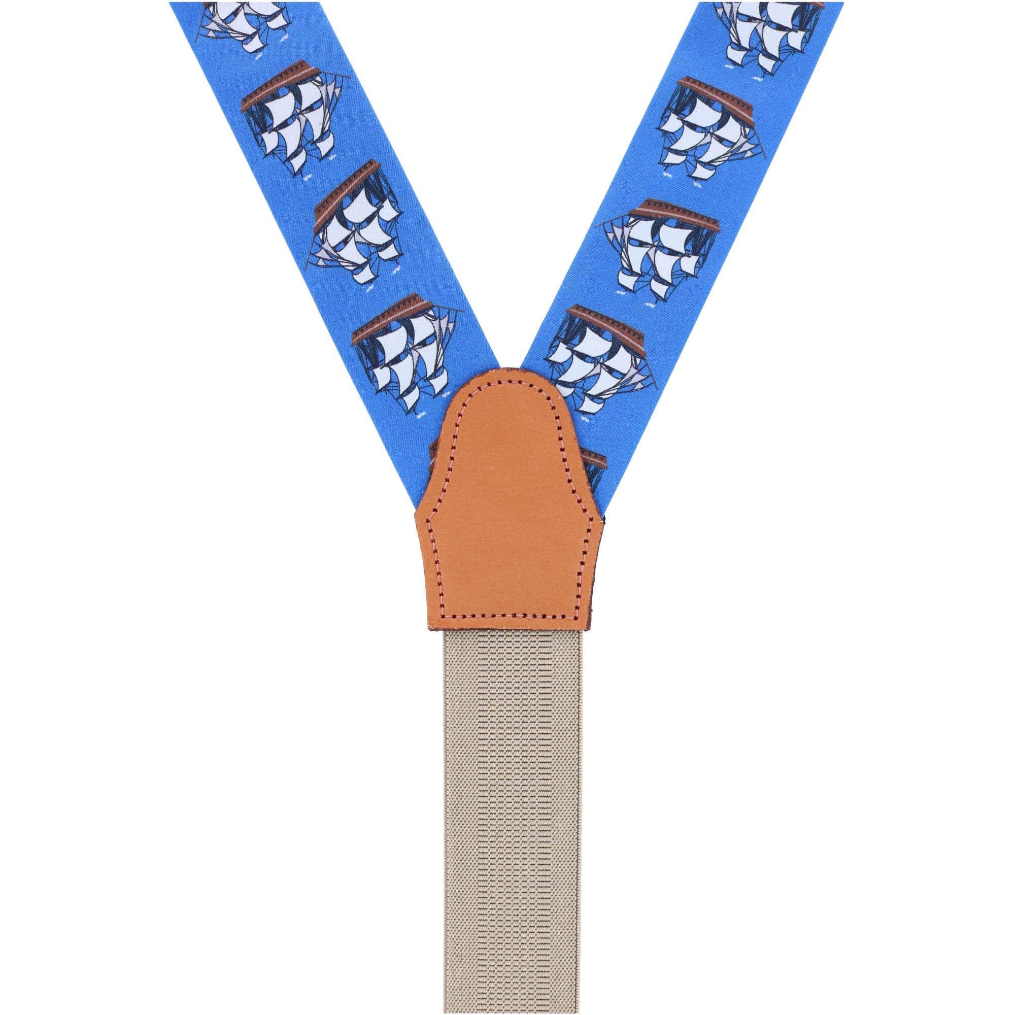 The Royal Fortune Pirate Ship Silk Button End Braces - Image 4