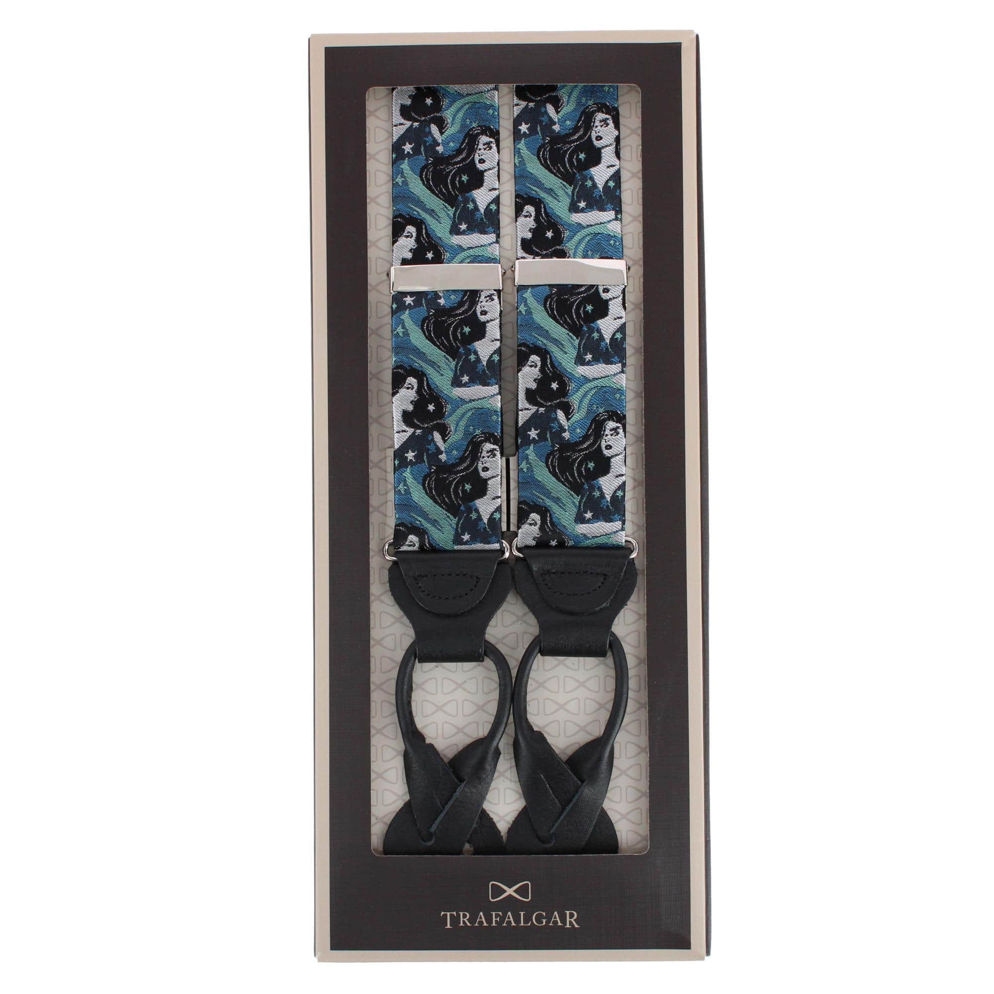 The Siren's Song Silk Novelty Button End Braces - Image 5