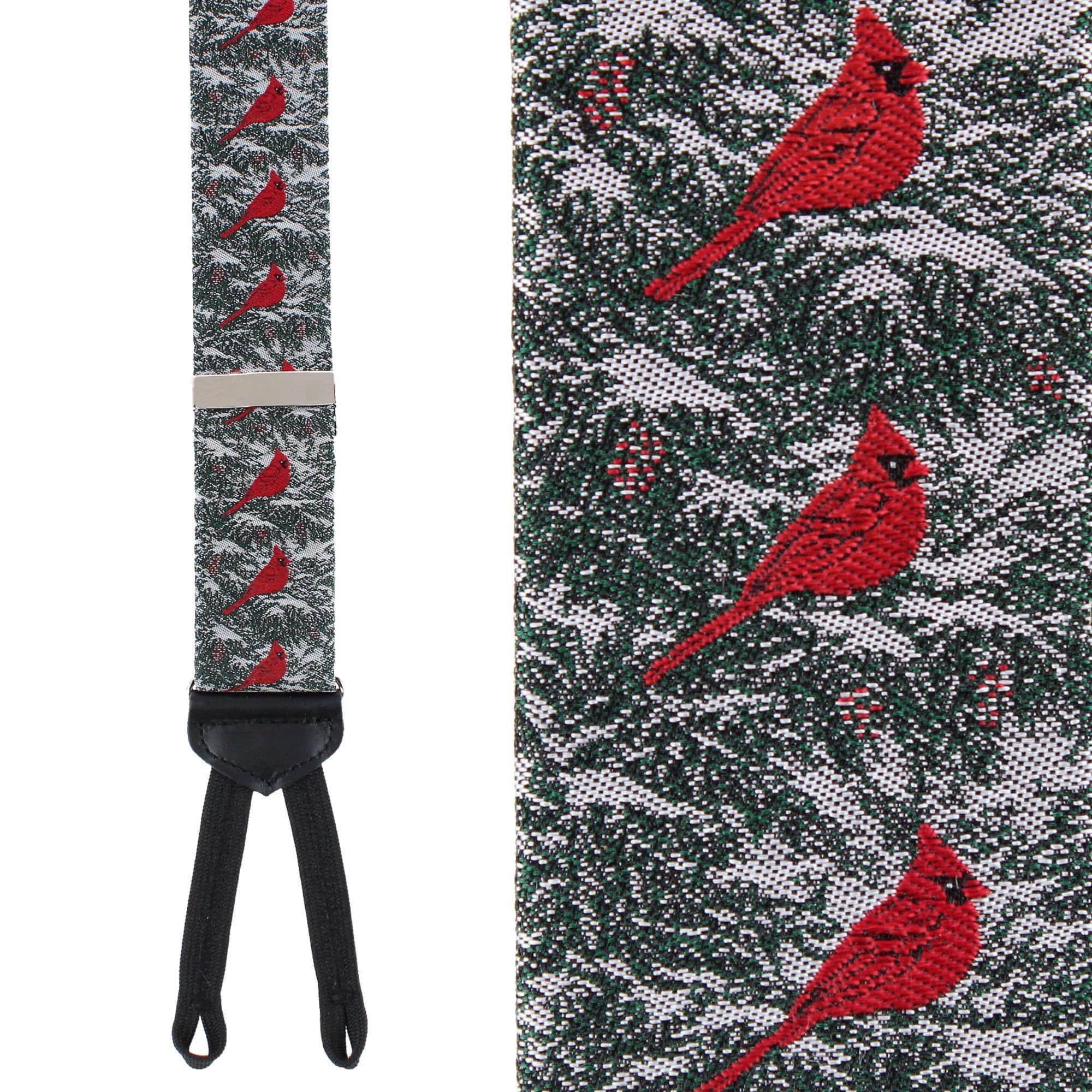 The Snowy Virginia Nightingale Silk Formal End Braces - Image 3