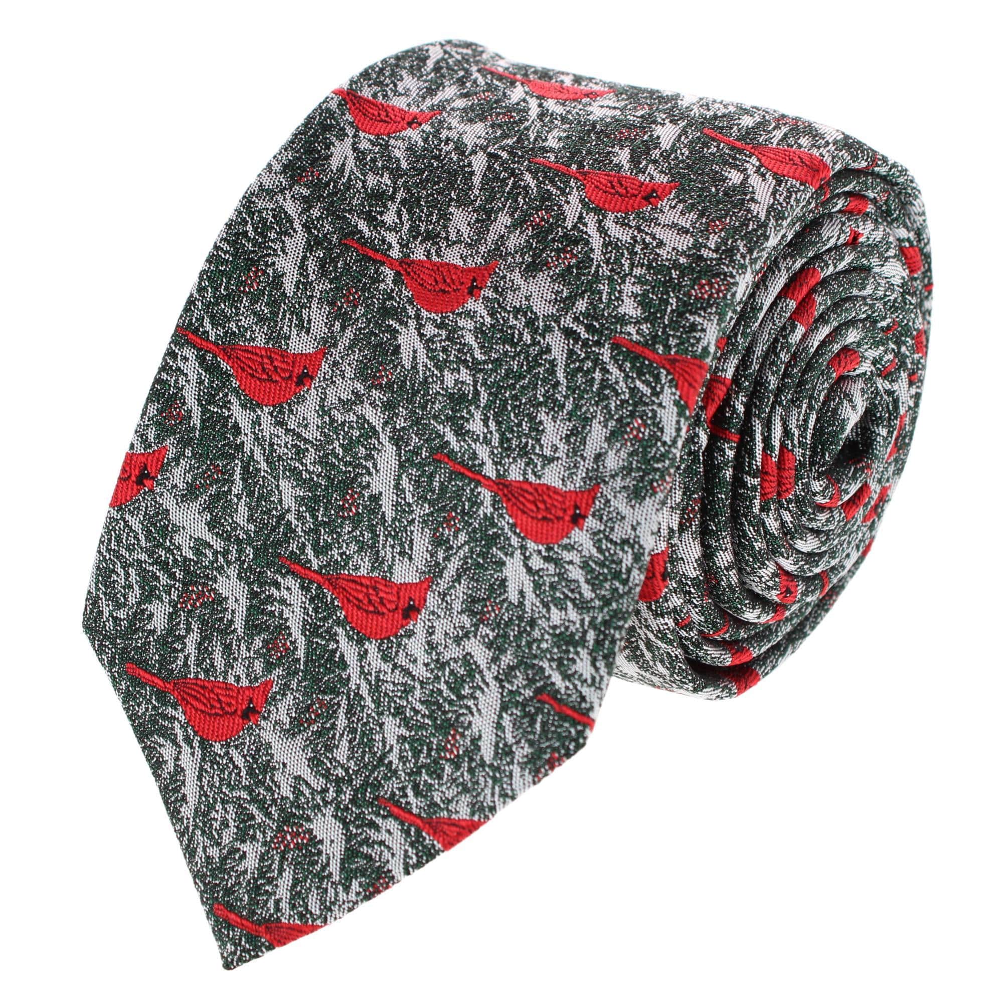 The Snowy Virginia Nightingale Silk Novelty Necktie - Image 3