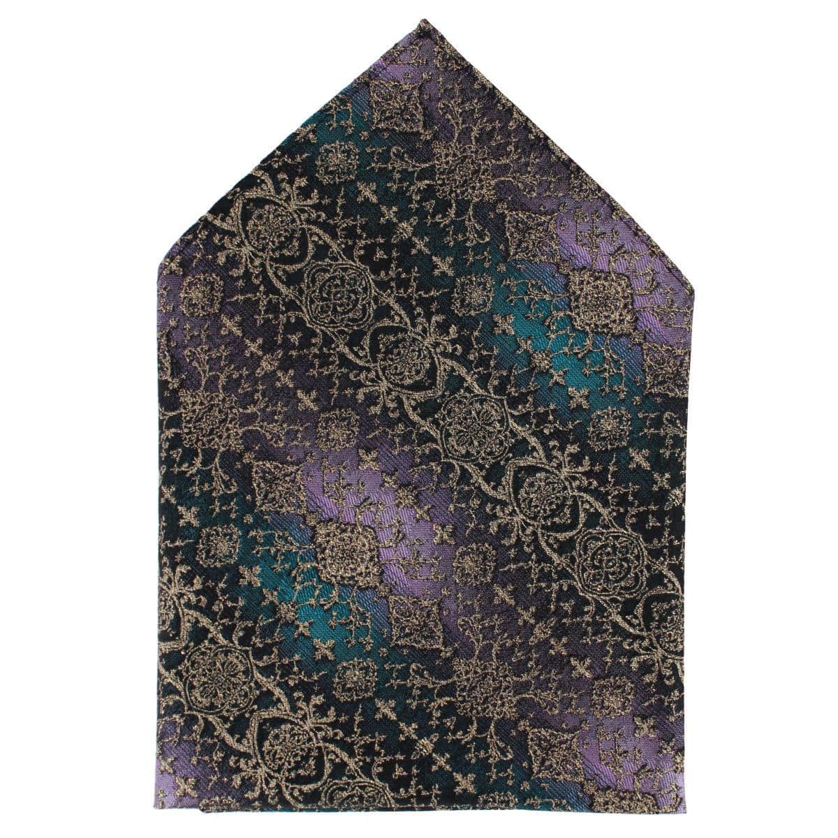 The Spellbound Brocade Novelty Silk 12x12 Pocket Square - Image 2