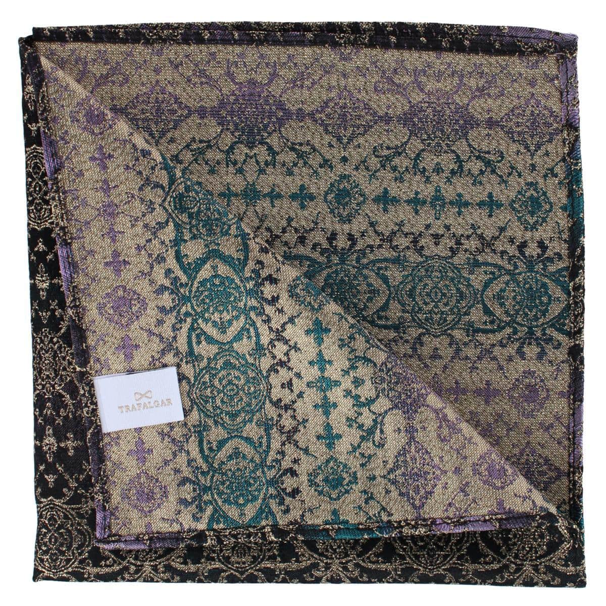 The Spellbound Brocade Novelty Silk 12x12 Pocket Square - Image 4