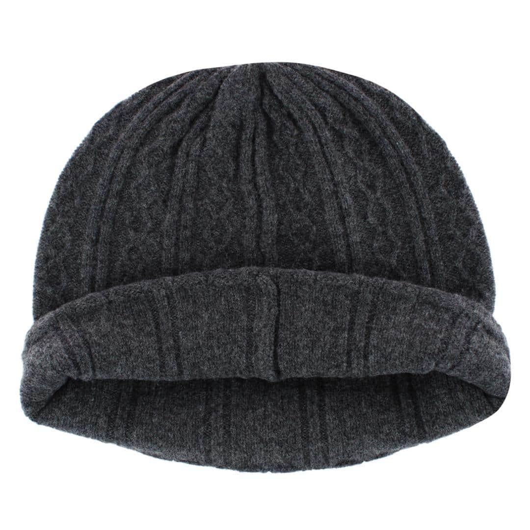 The Windsor Merino Wool Cable Knit Beanie - Image 6