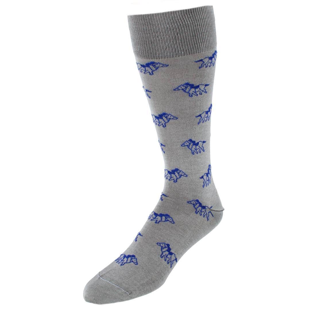 The Winner Jockey and Horse Novelty Mid Calf Mercerized Cotton Sock (1 Pair) - Image 2