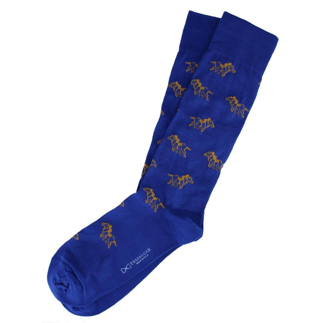 The Winner Jockey and Horse Novelty Mid Calf Mercerized Cotton Sock (1 Pair) - Image 5