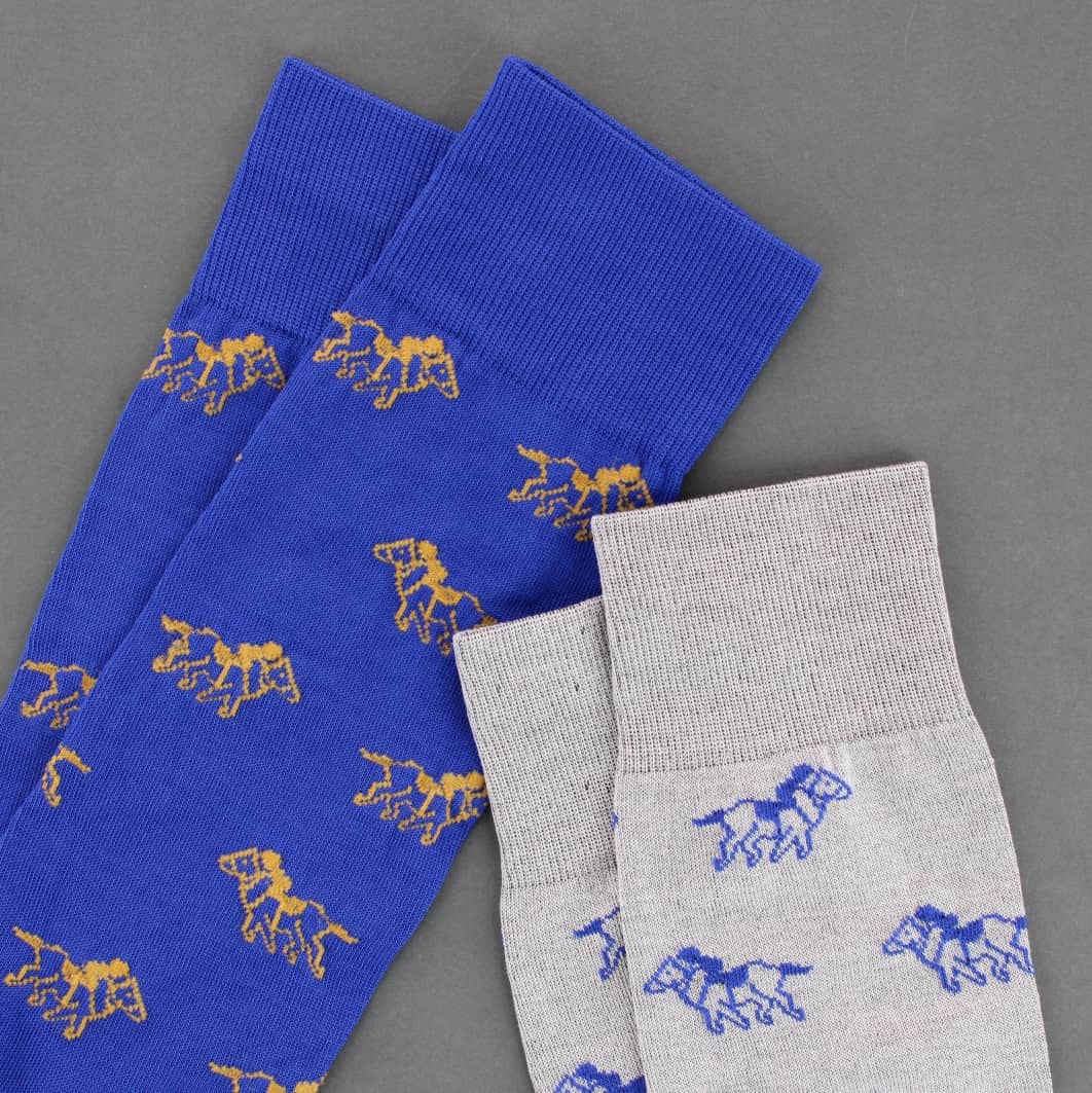 The Winner Jockey and Horse Novelty Mid Calf Mercerized Cotton Sock (1 Pair) - Image 6