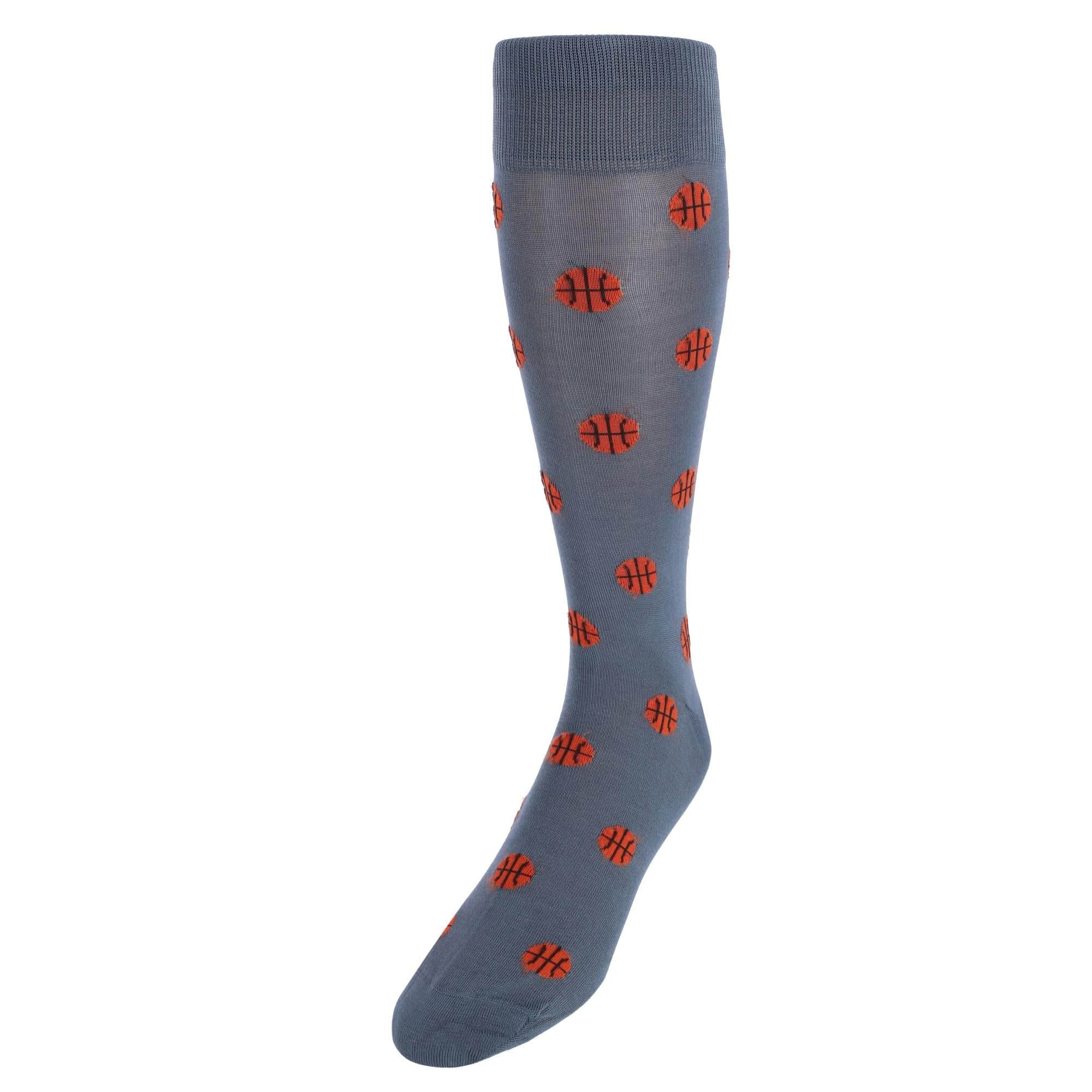 Three Point Shot Basketball Novelty Mercerized Cotton Mid-Calf Socks - Image 2