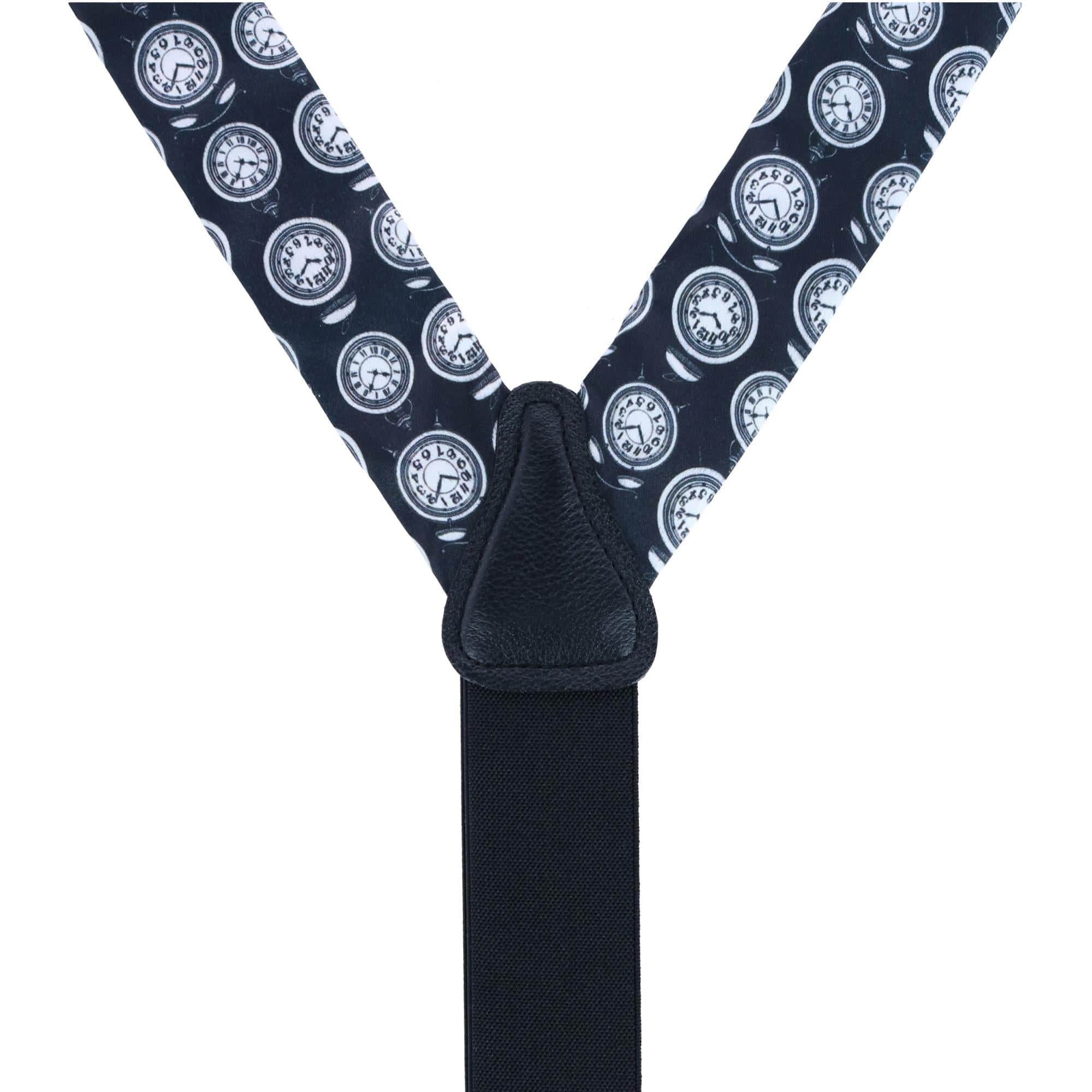Ticking Time Clock Silk Button End Braces - Image 4