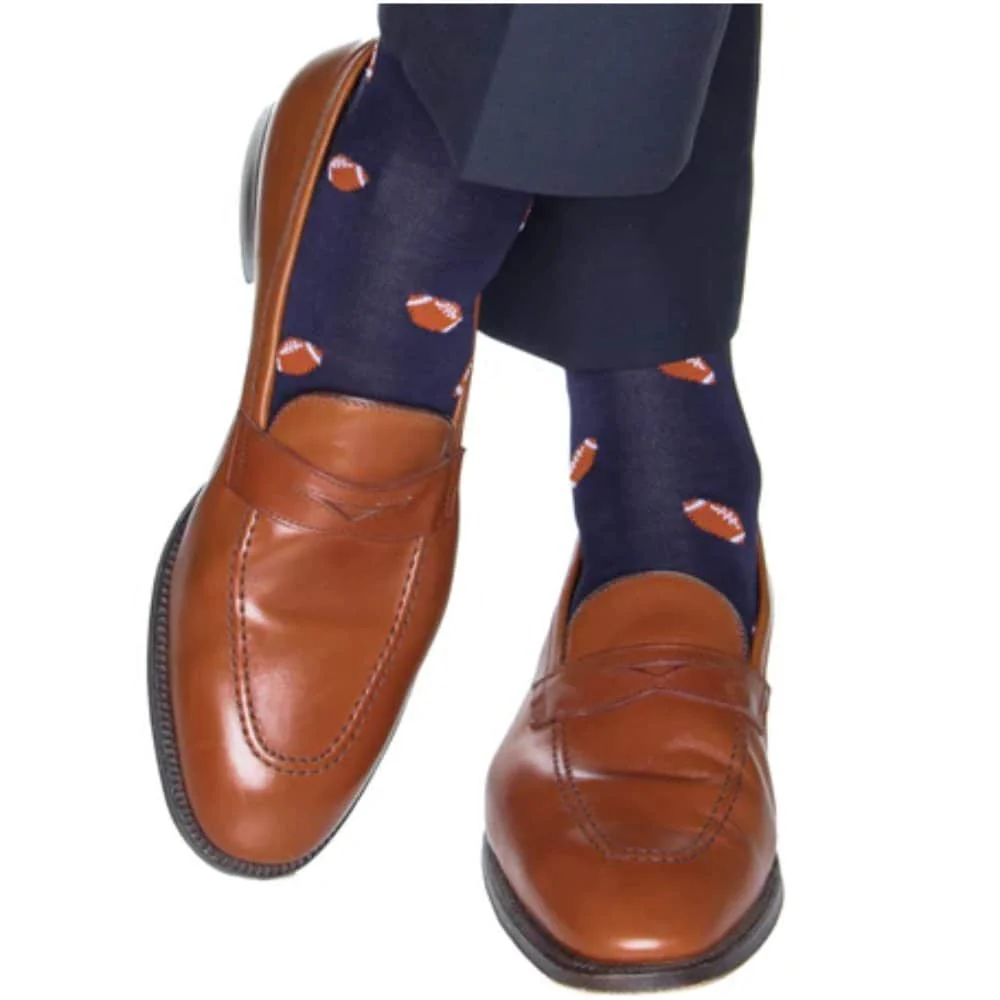Touchdown Football Novelty Mercerized Cotton Mid-Calf Socks - Image 3