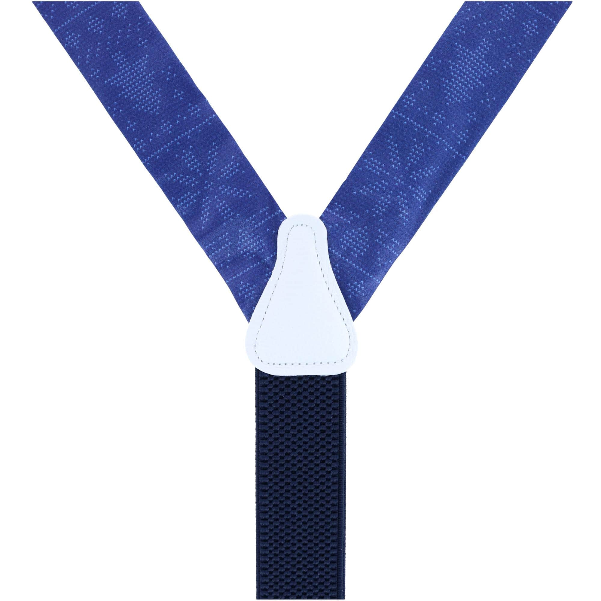 Ugly Christmas Sweater Navy Blue Silk Button End Braces - Image 4