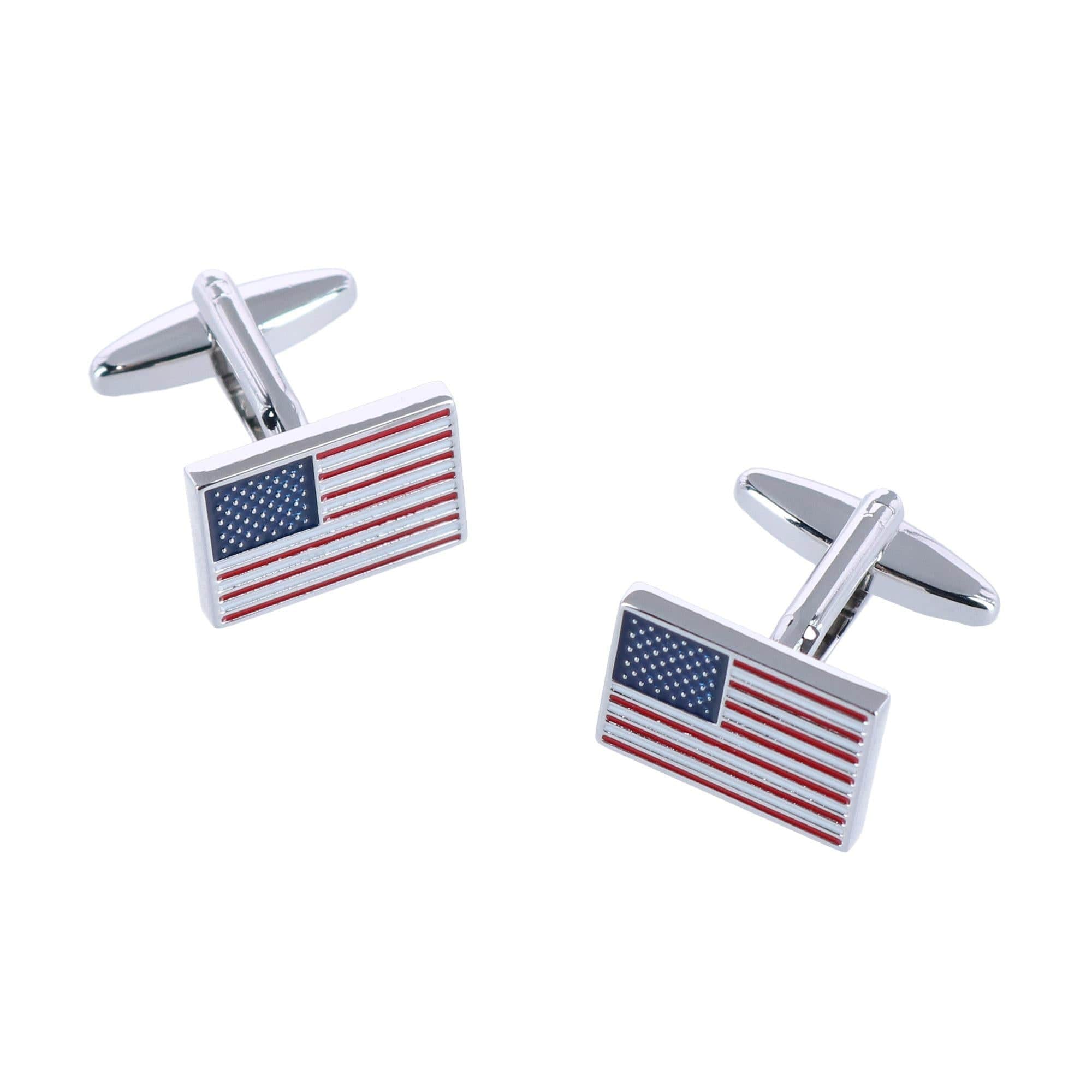 USA Pride American Flag Novelty Cufflinks (1 Pair) - Image 2