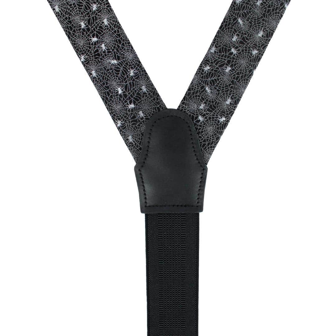 Venom Spider Web Motif Novelty Silk Button End Braces - Image 4