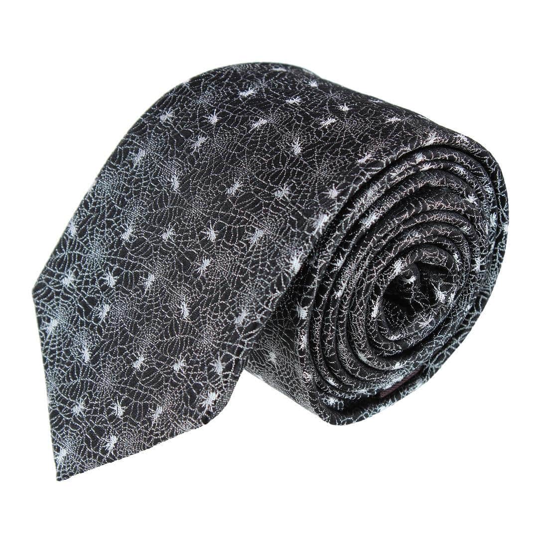 Venom Spider Web Motif Novelty Silk Necktie - Image 2