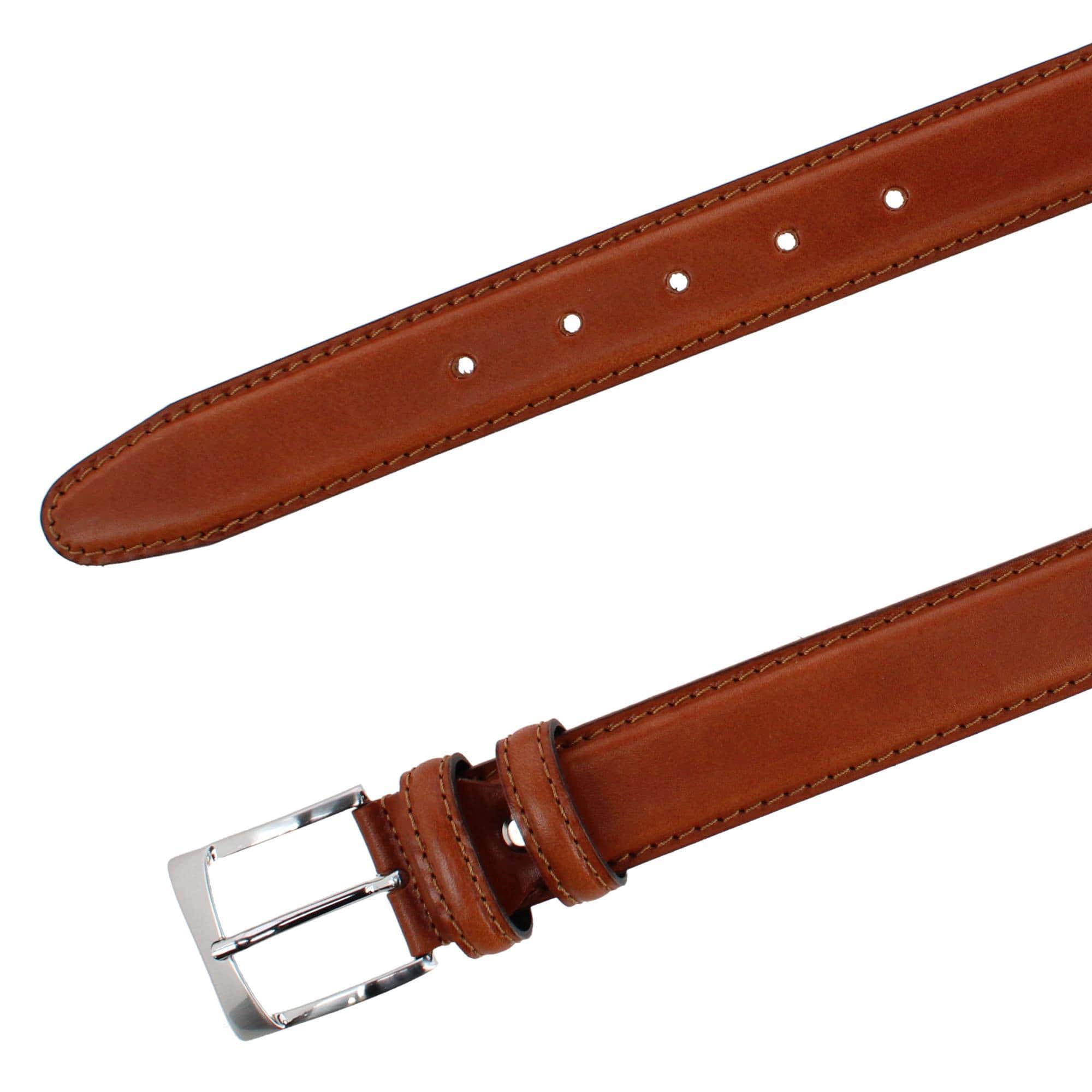 Vincenzo 35mm Premium Italian Leather Contrast Stitch Casual Dress Belt - Image 10