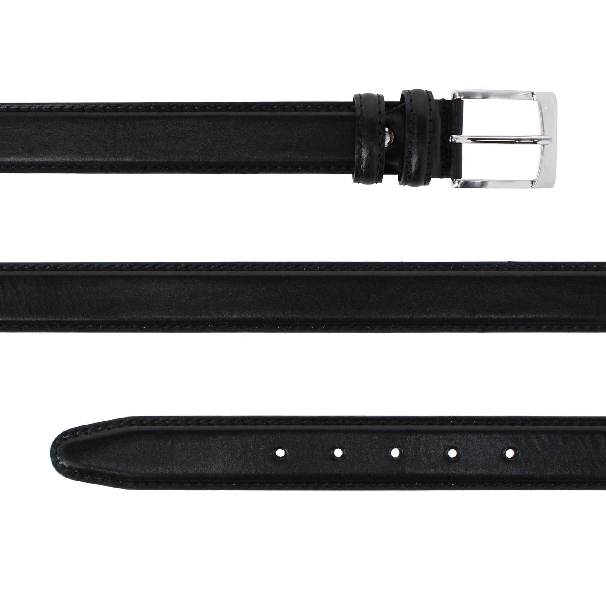 Vincenzo 35mm Premium Italian Leather Contrast Stitch Casual Dress Belt - Image 5