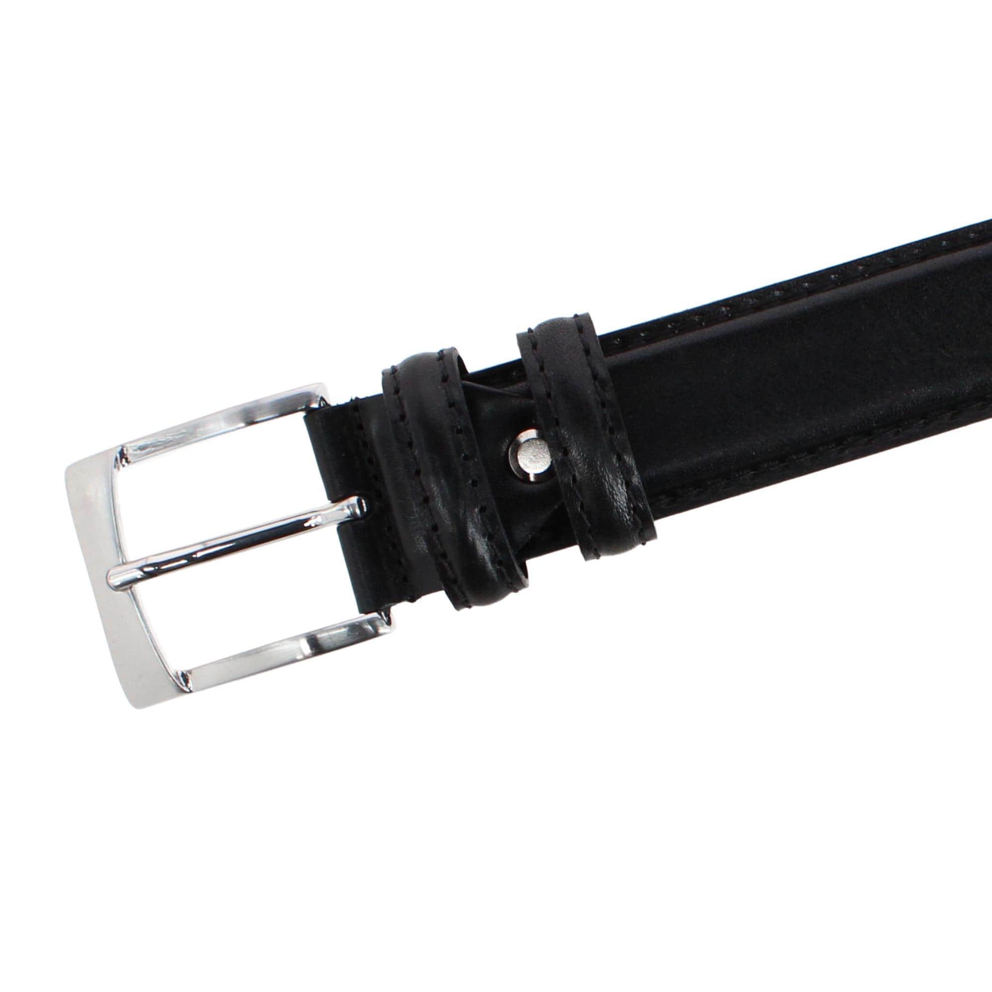 Vincenzo 35mm Premium Italian Leather Contrast Stitch Casual Dress Belt - Image 7
