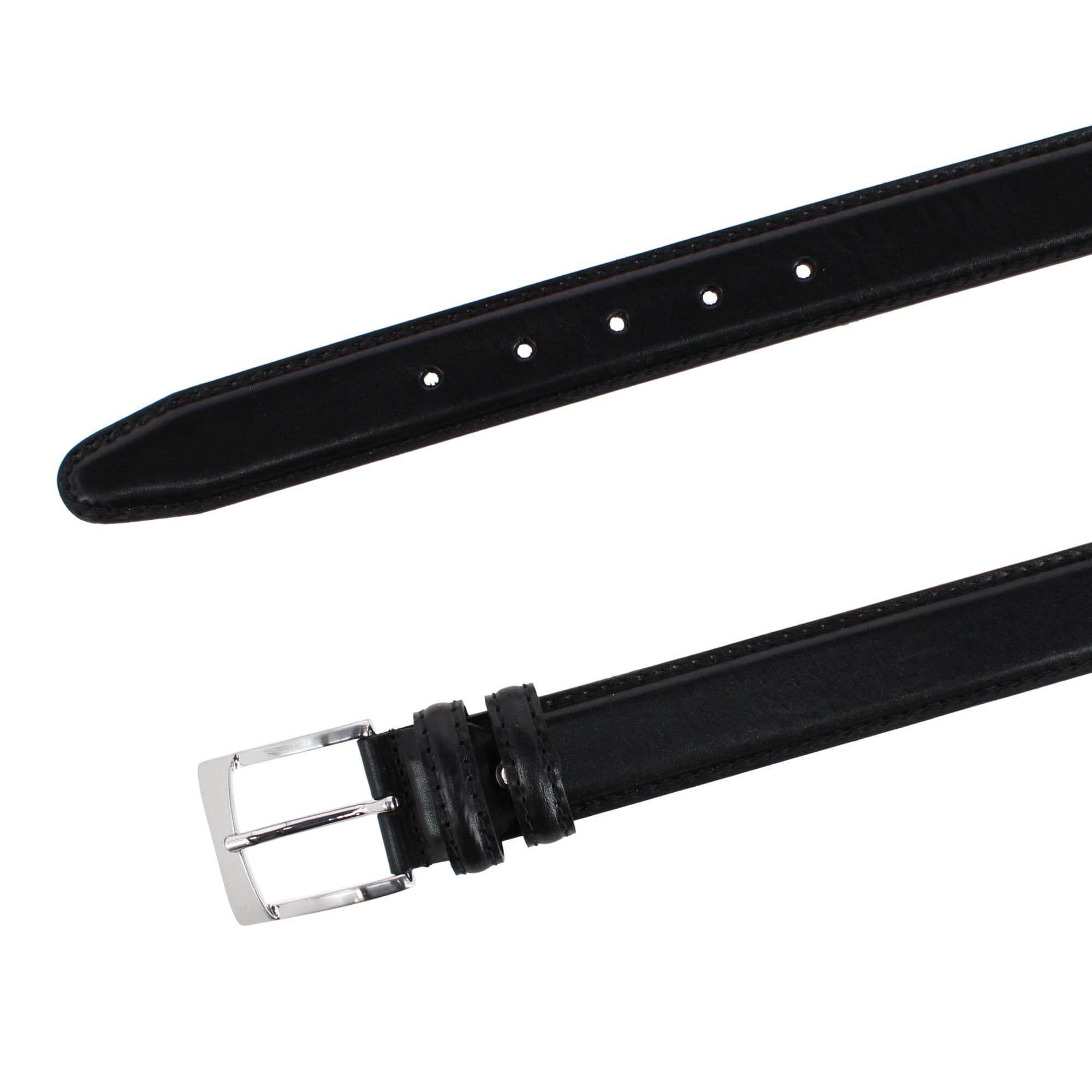 Vincenzo 35mm Premium Italian Leather Contrast Stitch Casual Dress Belt - Image 9