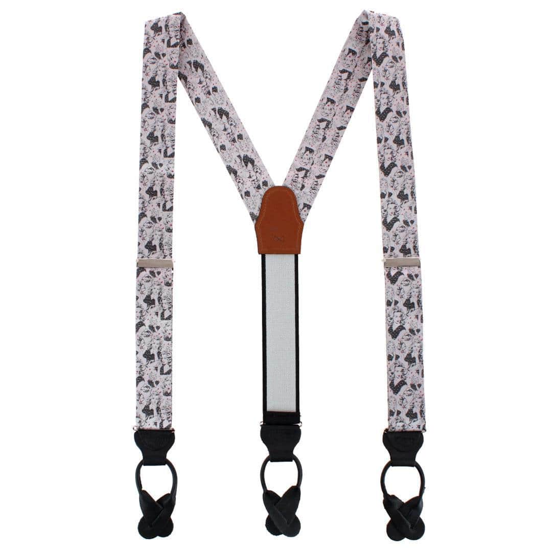 Vintage Vixen Novelty Silk Button End Braces - Image 3