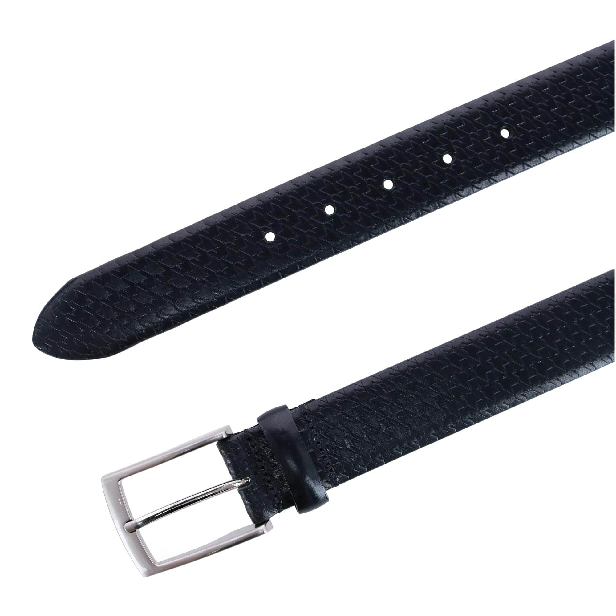 Watson Houndstooth Embossed 35mm Leather Belt - Image 4