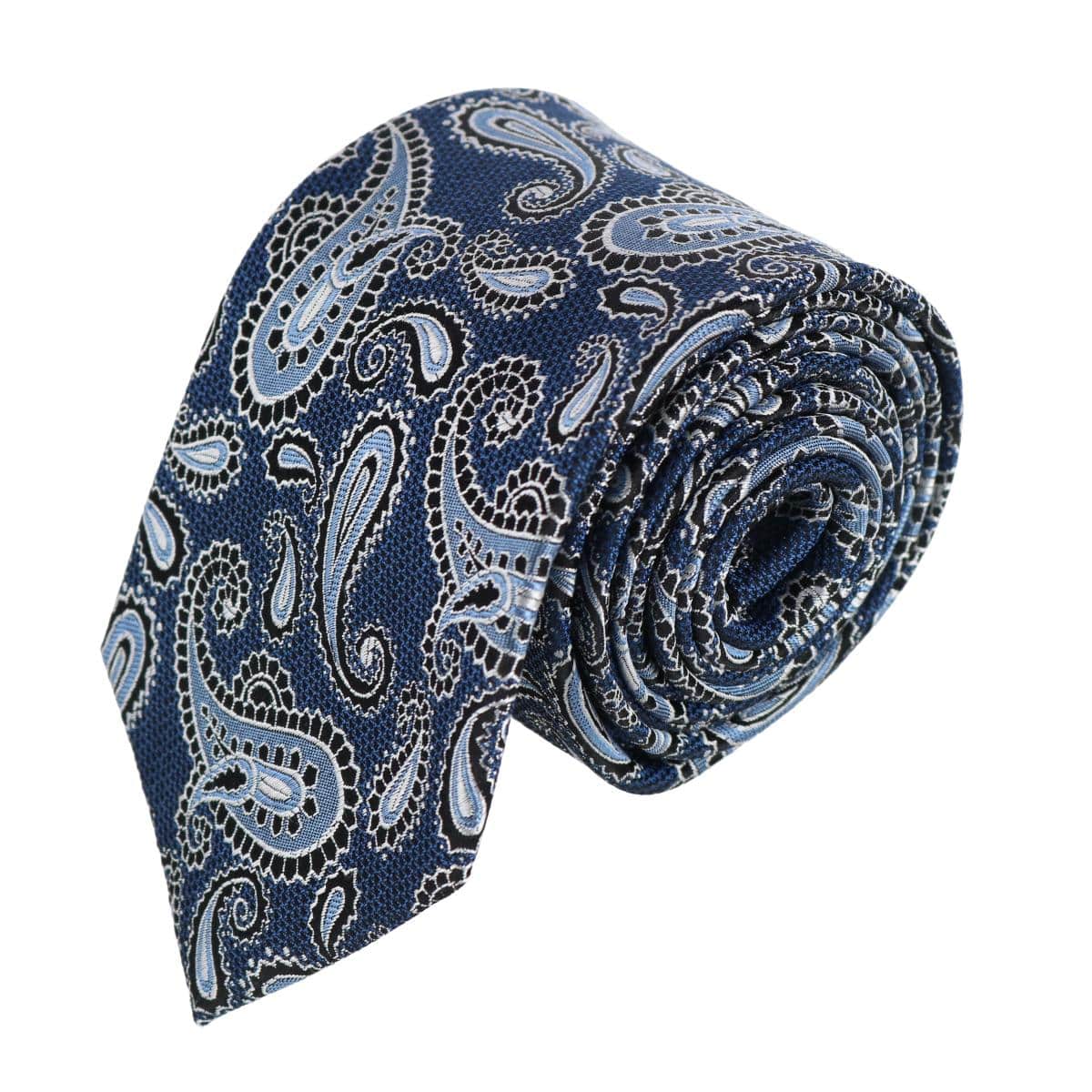Wharton Wavy Paisley Silk Novelty Necktie - Image 3