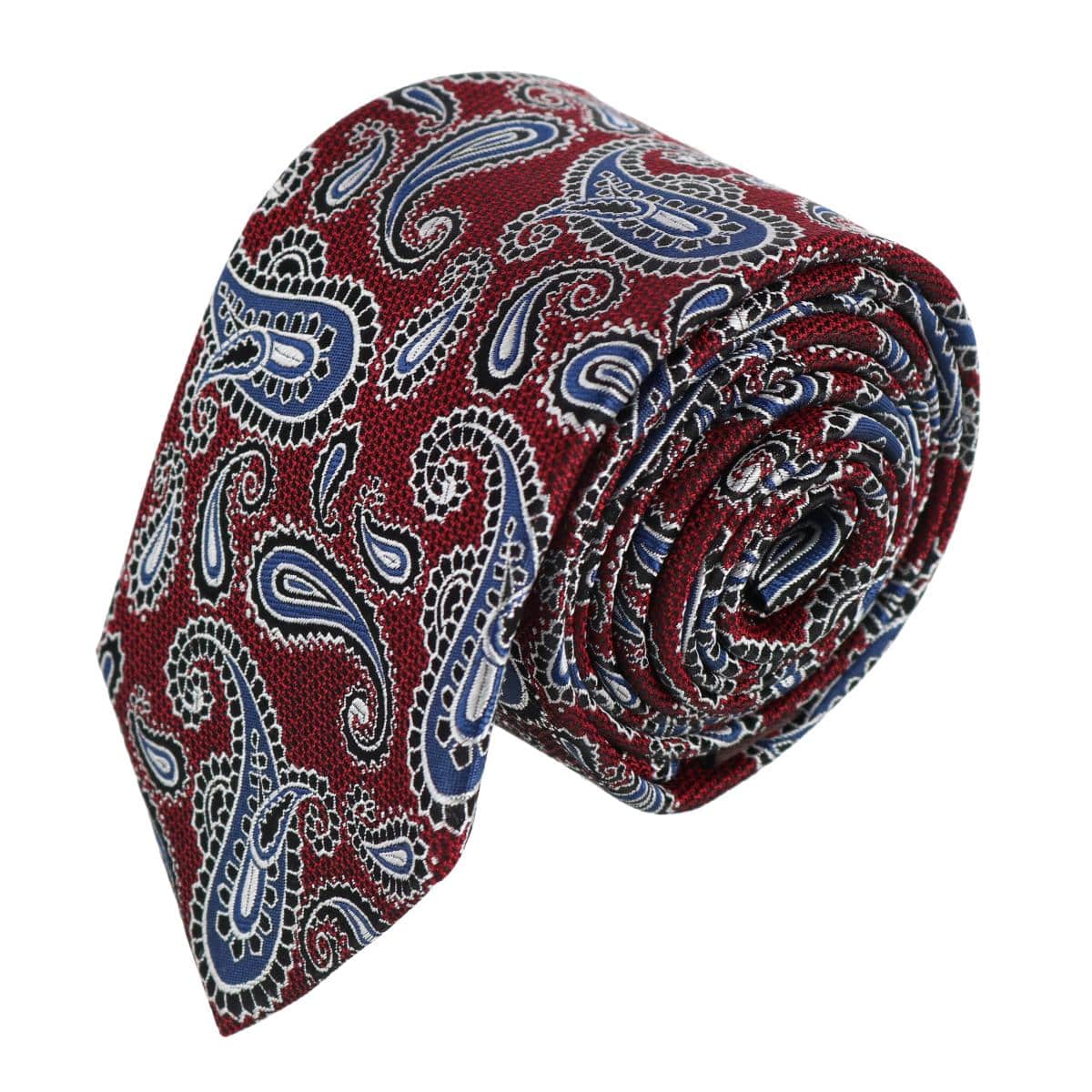 Wharton Wavy Paisley Silk Novelty Necktie - Image 4