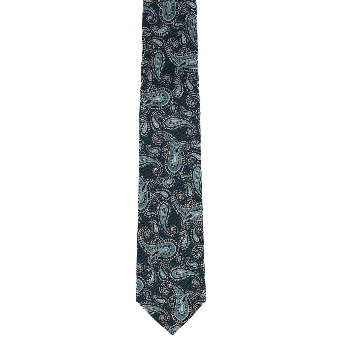 Wharton Wavy Paisley Silk Novelty Necktie - Image 5