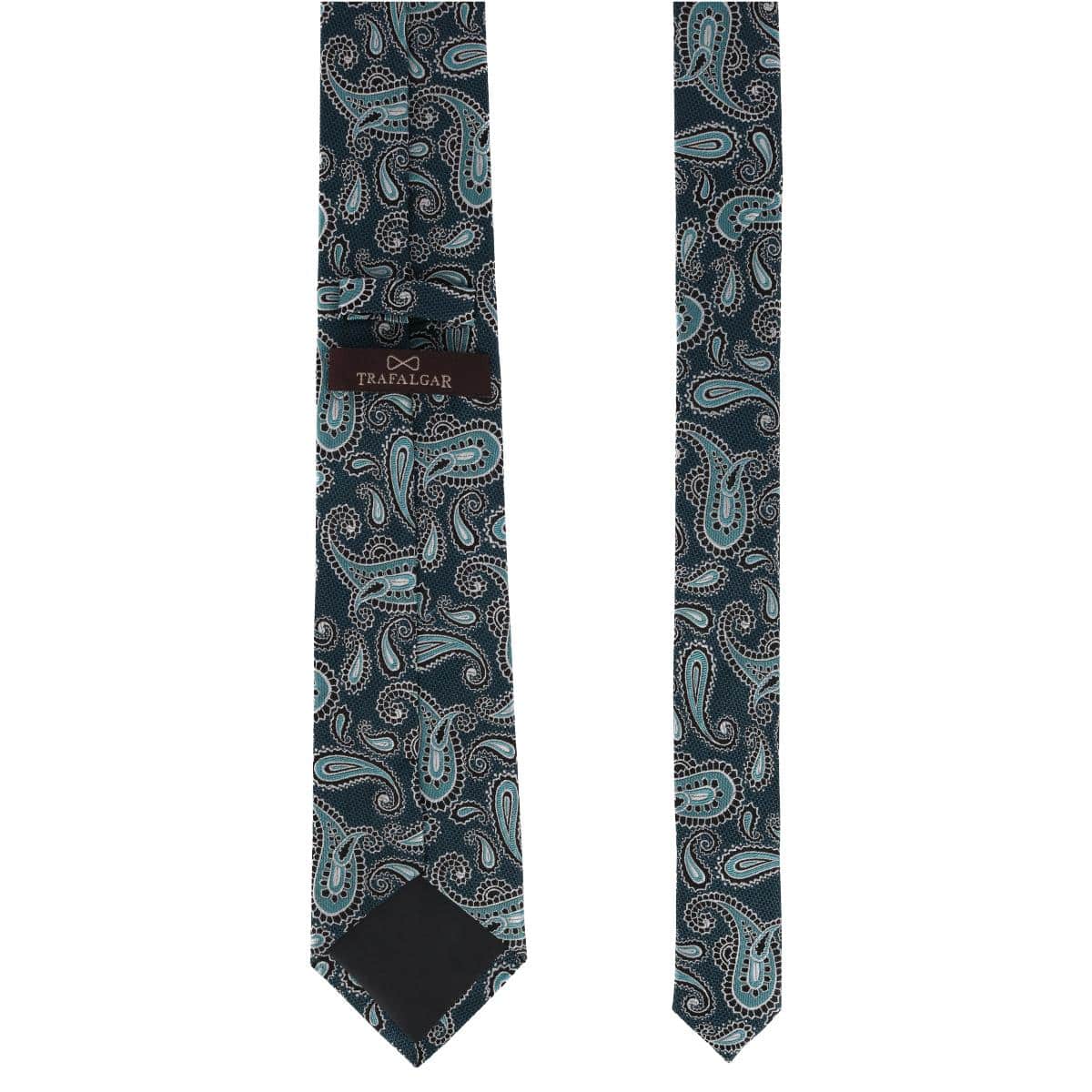 Wharton Wavy Paisley Silk Novelty Necktie - Image 8