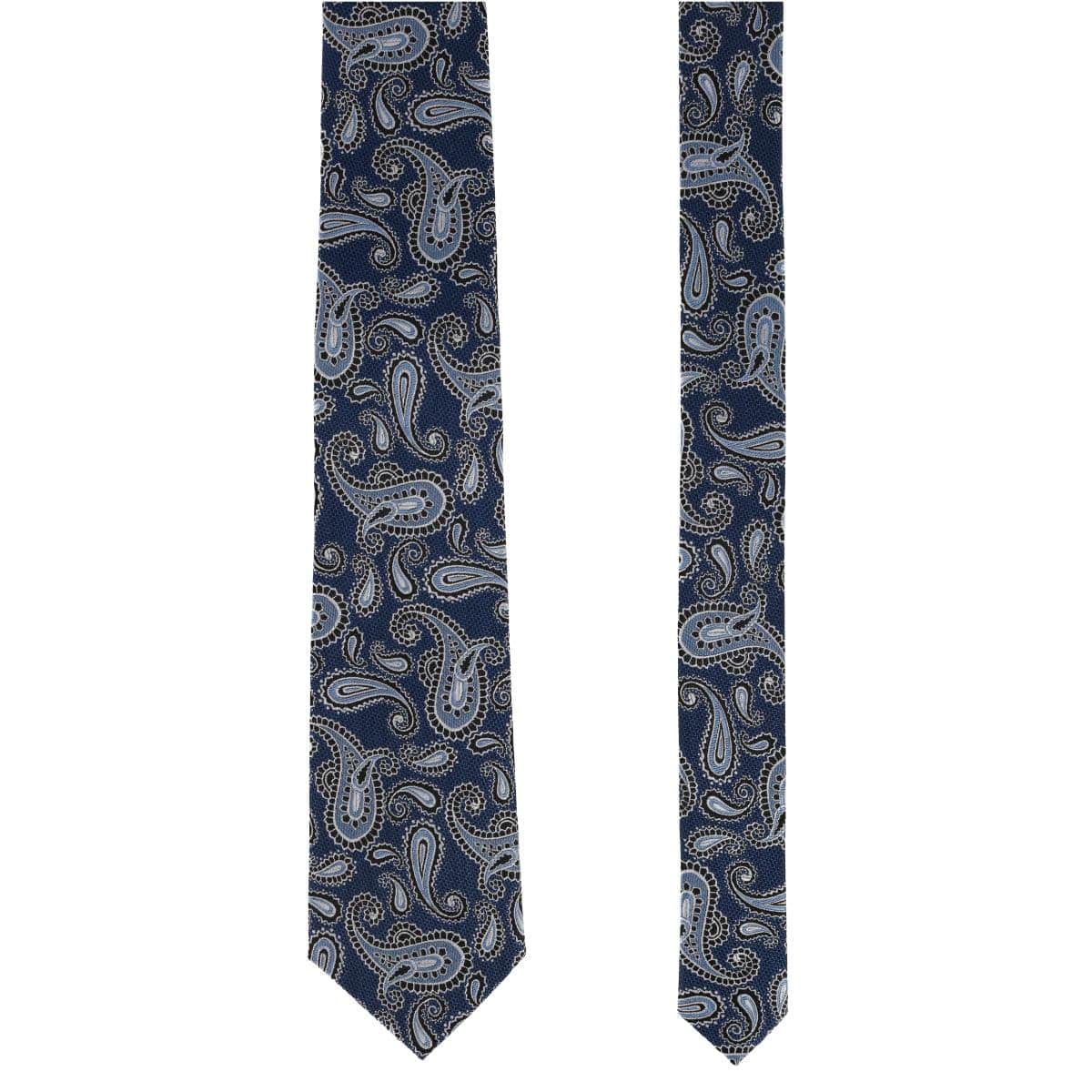 Wharton Wavy Paisley Silk Novelty Necktie - Image 9