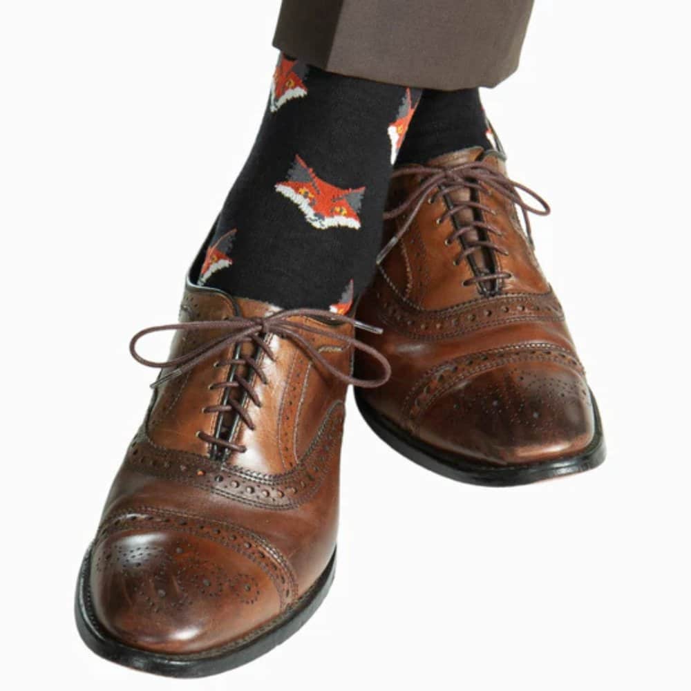 What Did The Fox Say Mid-Calf Mercerized Cotton Novelty Socks (1 Pair) - Image 3