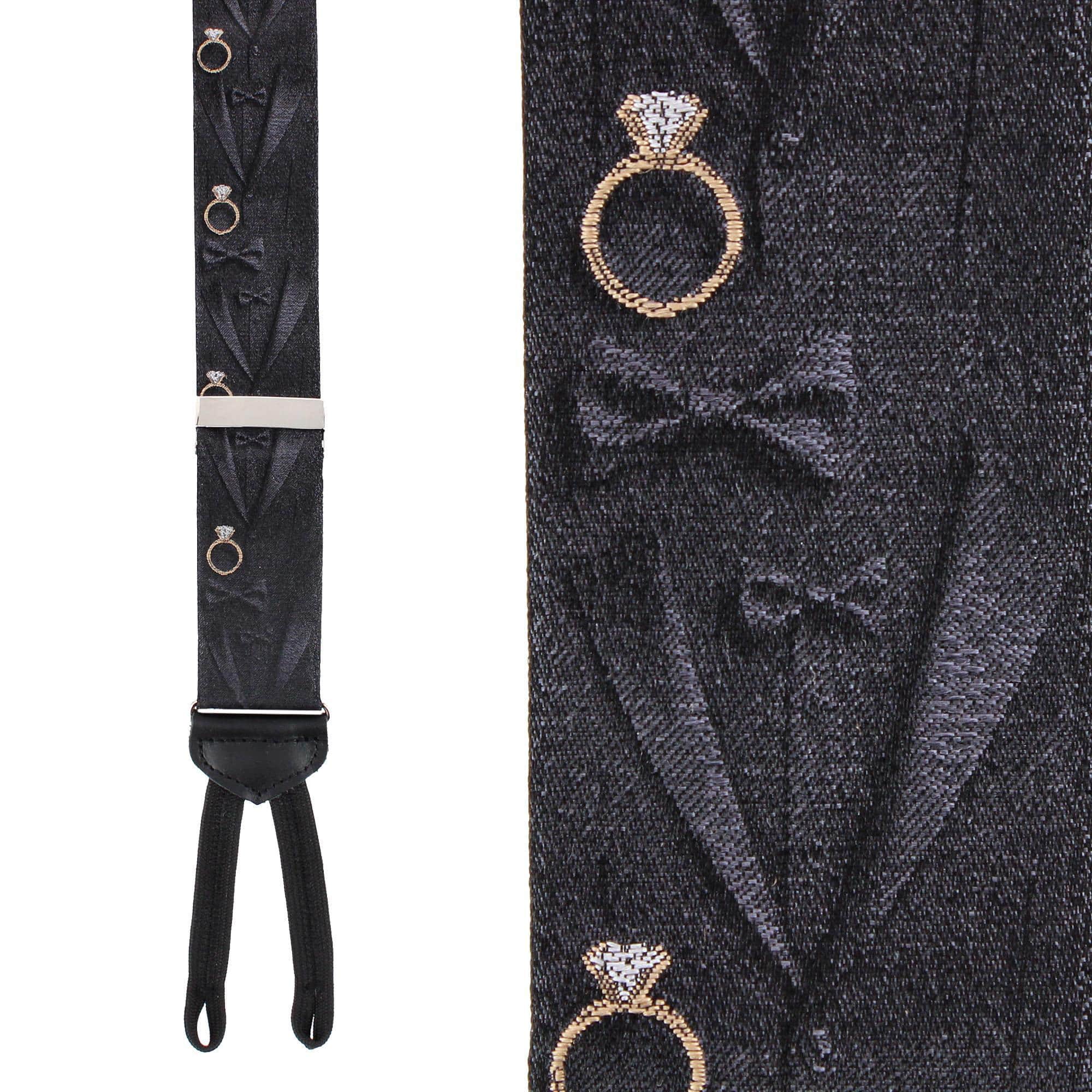 Will You Marry Me Silk Novelty Formal End Braces - Image 3