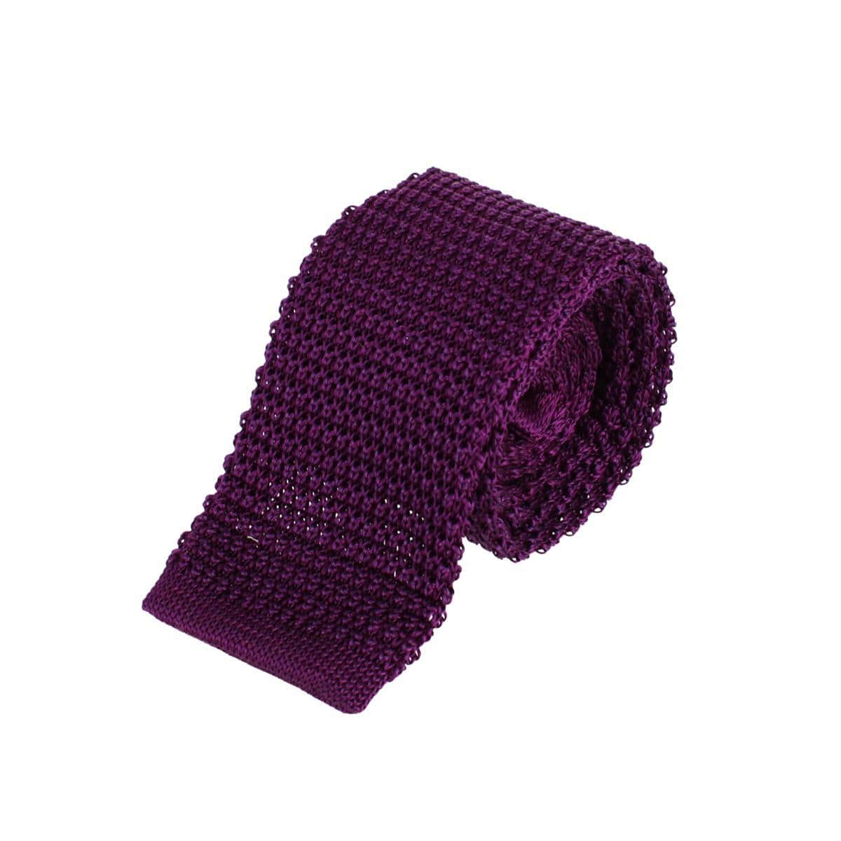 Zion Knit Silk Solid Colored Necktie - Image 4